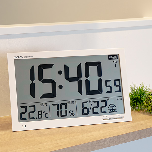 dショッピング |置き時計 掛け時計 デジタル エアサーチ メルスター 温 