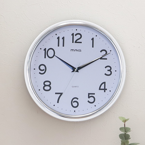 掛け時計 マグマル 時計 シンプル （ 壁掛け時計 アナログ インテリア 雑貨 壁掛け 連続秒針 静か 寝室 リビング 居間 とけい クロック