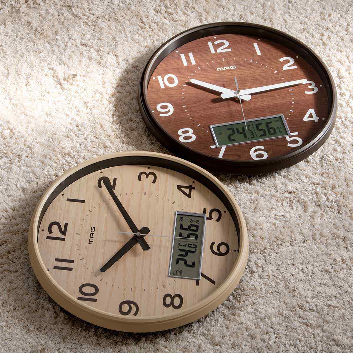 目覚まし時計 アナログ 光 ホリー 時計 置き時計 アラーム時計
