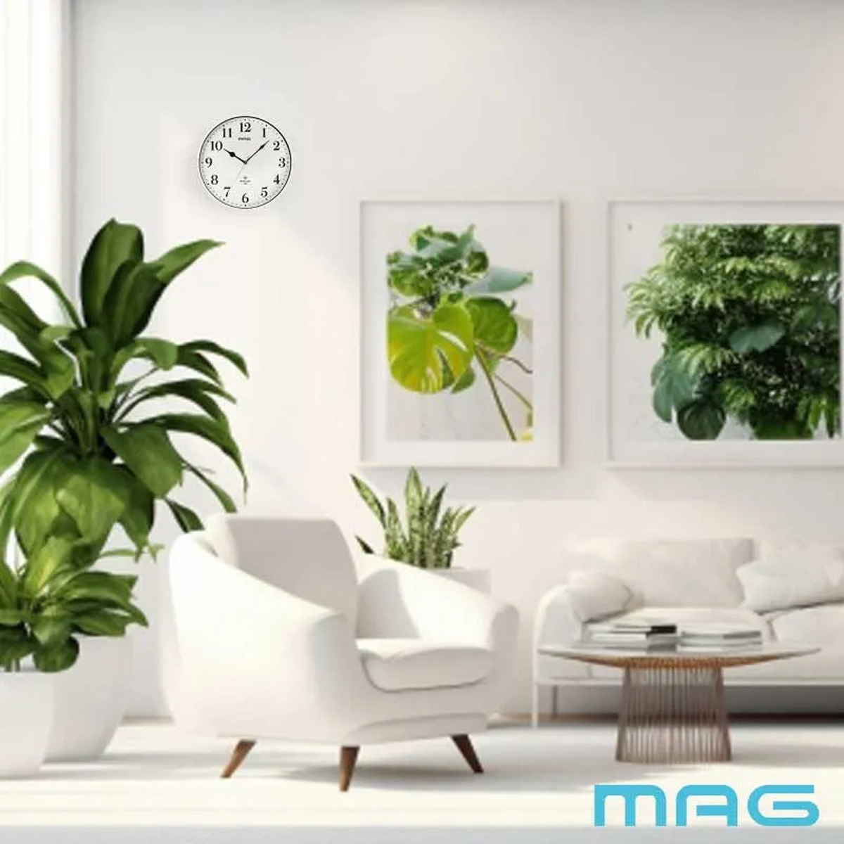 掛け時計 Wi-Fi対応 無線LAN 連続秒針 静音 MAG ( 時計 壁掛け時計 ウォールクロック アナログ 壁 かけ時計 掛時計 静か 単三電池 おしゃれ とけい クロック 壁かけ時計 壁掛け 音がしない インテリア アプリ不要 )