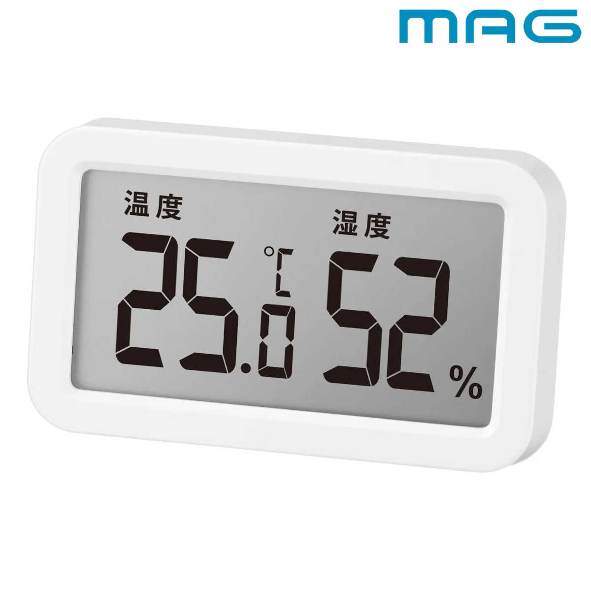 温湿度計 コンパクト マグネット付き フック付き MAG ( デジタル 壁掛け マグネット 小型 湿度計 温度計 赤ちゃん 熱中症 インフルエンザ 風邪 梅雨 カビ 肌ケア 卓上 スタンド付き )