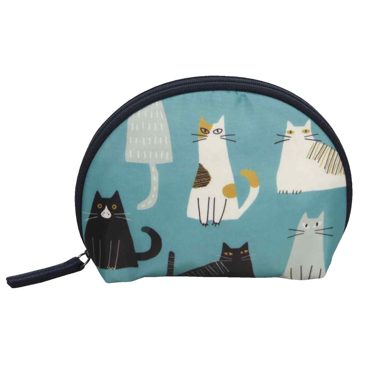 ポーチ シェルポーチ ネコ 化粧ポーチ ( マルチポーチ コスメポーチ 猫 ねこ 動物 丸 マチあり ポケット 仕切り 撥水 ファスナー トラベル 小物 化粧品 コスメ 財布 持ち運び おしゃれ かわいい 小さめ ) 【ベージュ】 ベージュ