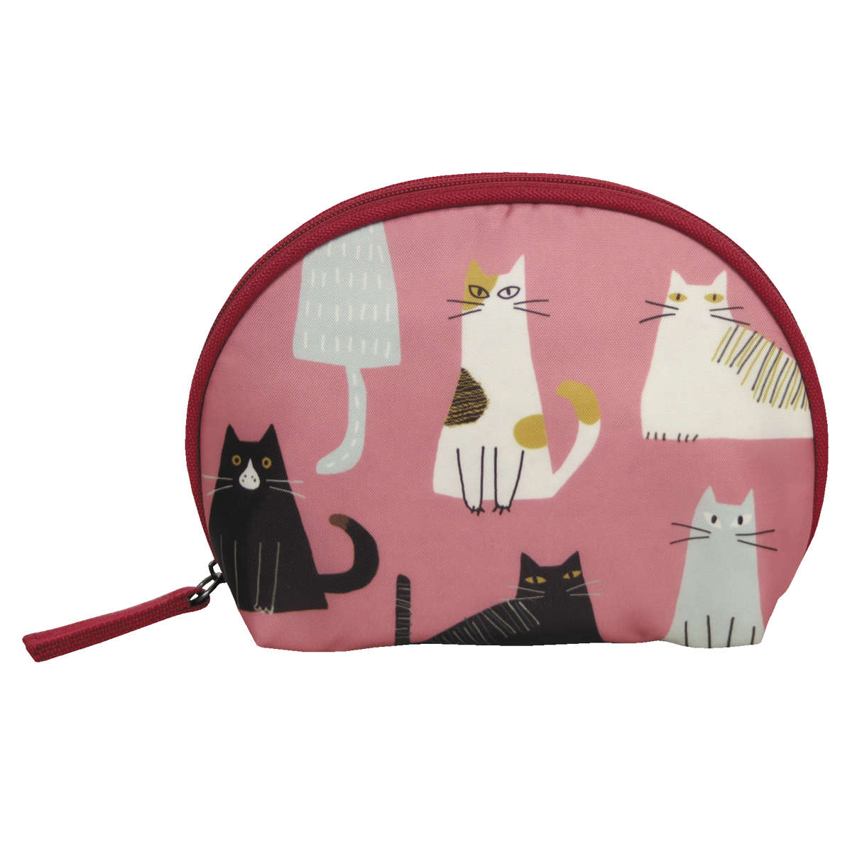 ポーチ シェルポーチ ネコ 化粧ポーチ ( マルチポーチ コスメポーチ 猫 ねこ 動物 丸 マチあり ポケット 仕切り 撥水 ファスナー トラベル 小物 化粧品 コスメ 財布 持ち運び おしゃれ かわいい 小さめ ) 【ベージュ】 ベージュ