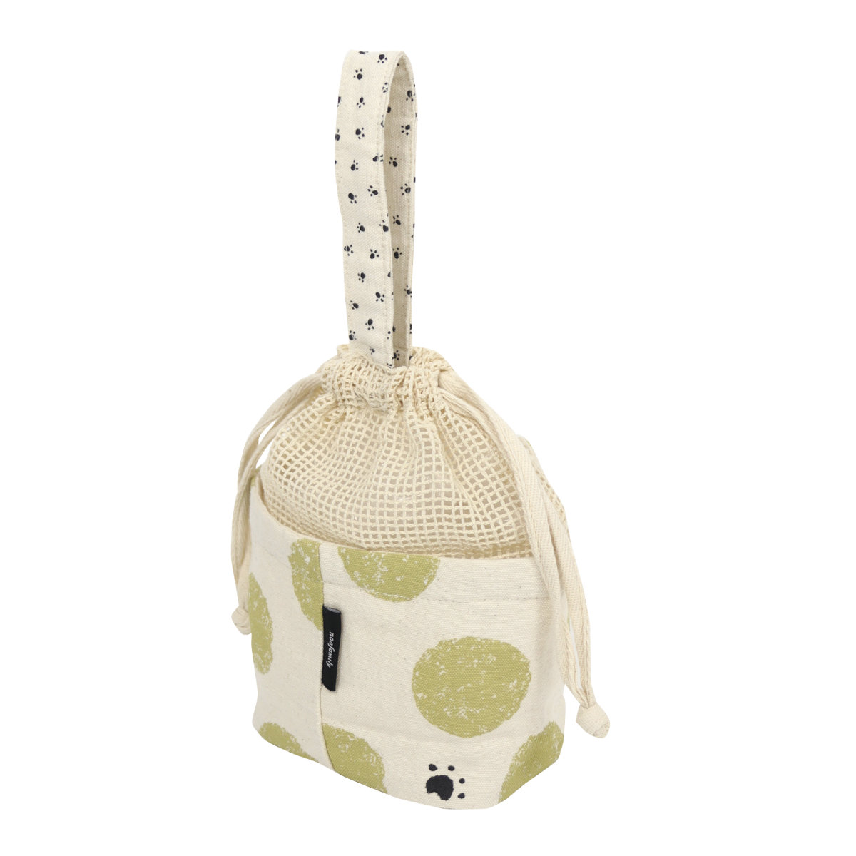 ポーチ ネコミミ 巾着ポーチ ネコ ( フェイスポーチ 猫 ねこ 顔 巾着袋 小物入れ コットン 動物 マルチポーチ 持ち歩き バッグ かばん 鞄 持ち手付き 小物収納 マルチケース かわいい 雑貨 プレゼント おしゃれ ) 【ブルー】 ブルー