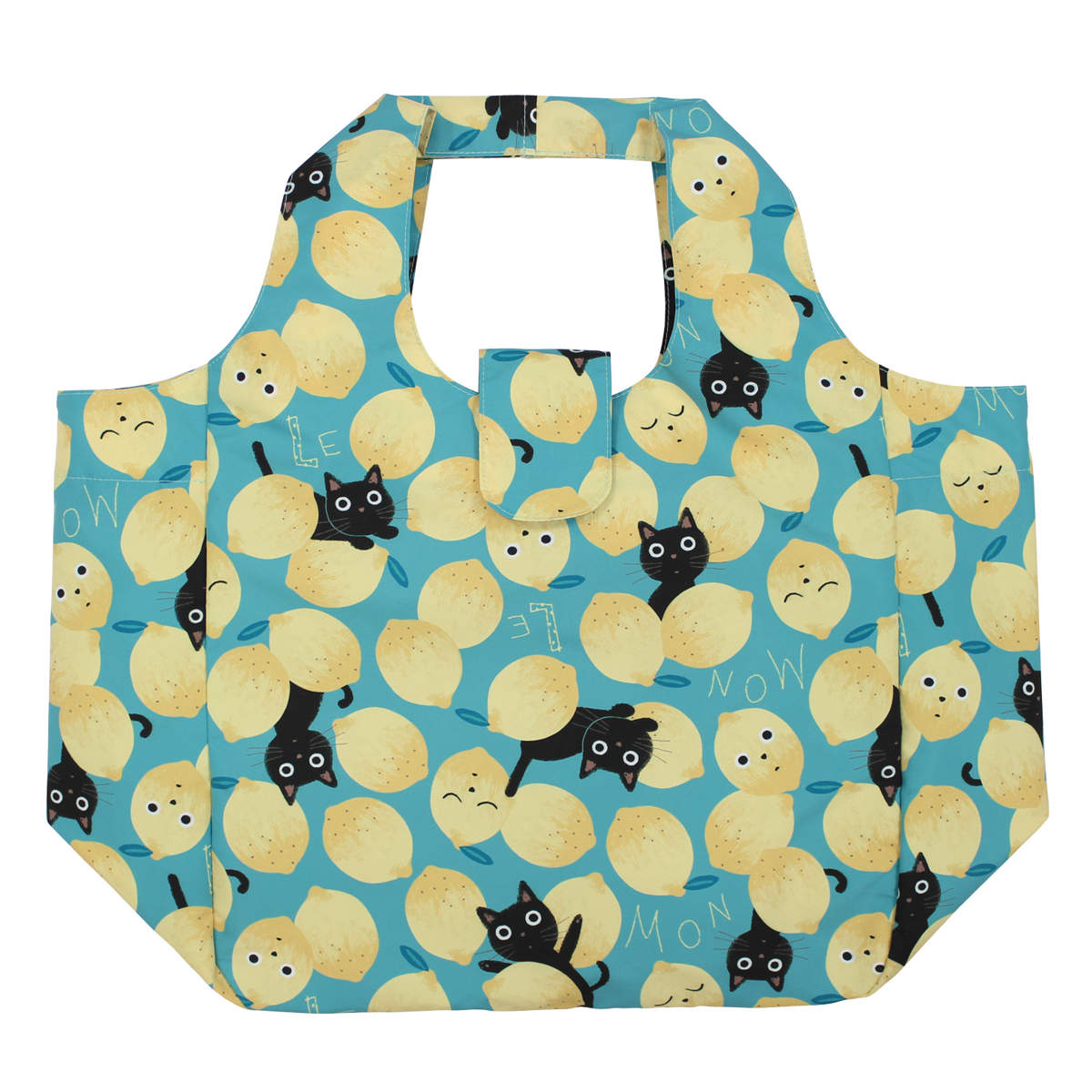 エコバッグ プリント たまちゃん 折りたたみ コンパクト ( マイバッグ エコバック マイバック レジ袋 トート マチ 大容量 肩掛け 軽量 撥水 マチ広 スーパー コンビニ レジバッグ サブバッグ ショッピングバッグ ネコ かわいい ) 【イチゴ】 イチゴ