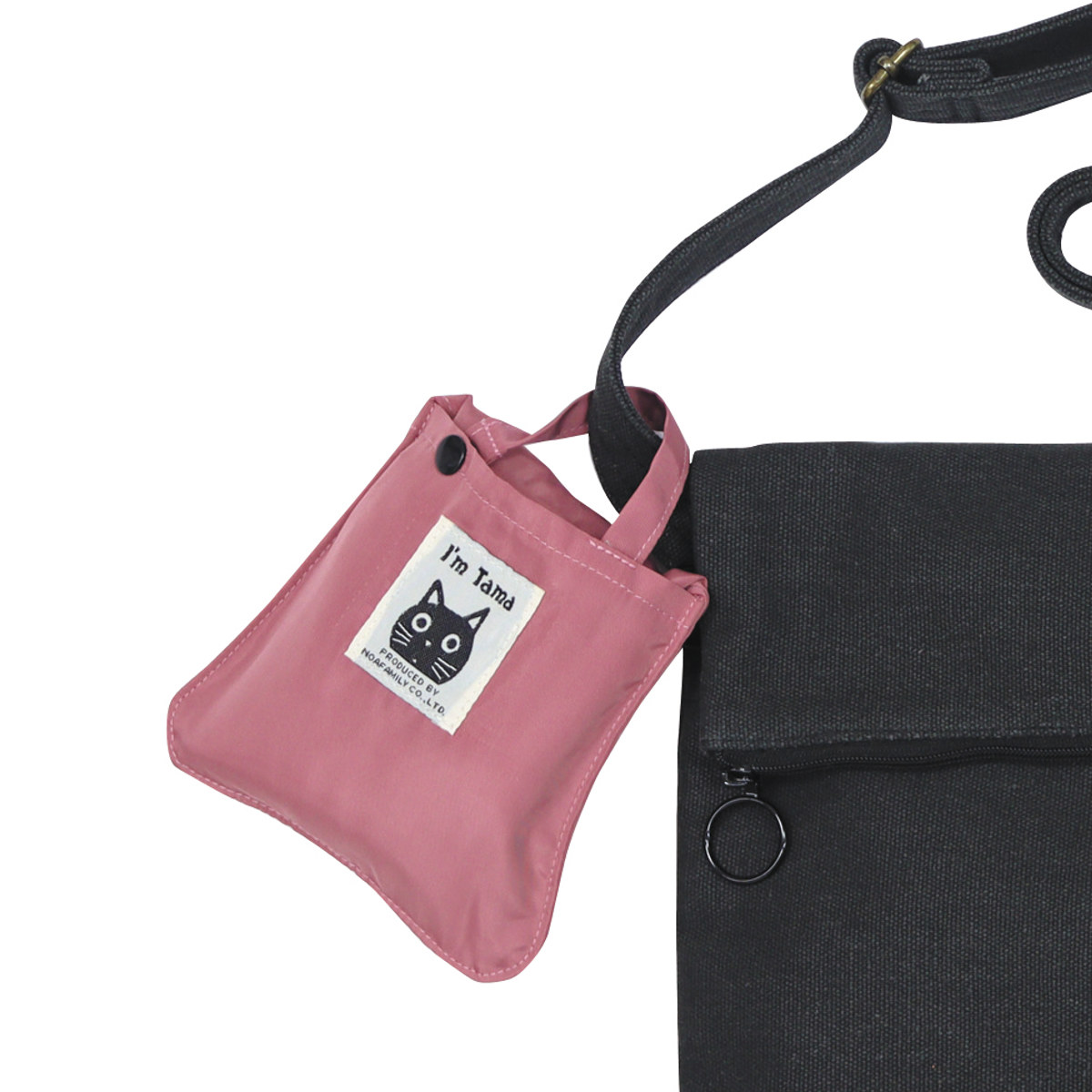 エコバッグ たまちゃん フェイス コンビニバッグ マチあり ダイカット ( マイバッグ エコバック マイバック レジ袋 コンパクト トート マチ 手提げ 軽量 撥水 マチ広 ランチバッグ コンビニ弁当 レジバッグ ネコ ねこ型 ) 【ベージュ】 ベージュ