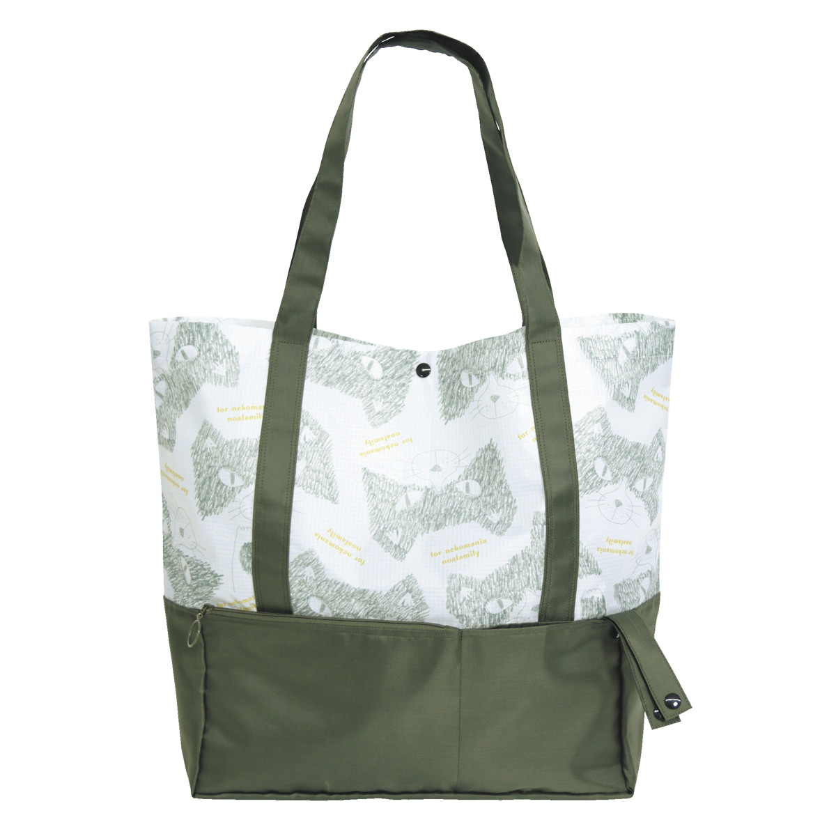 エコバッグ リップエコショルダーバッグ 折りたたみ ネコ ( マイバッグ エコバック マイバック レジ袋 コンパクト トート マチ 大容量 肩掛け 軽量 マチ広 コンビニ レジバッグ サブバッグ ショッピングバッグ アウトドア ポケット ) 【ジニージャム】 ジニージャム