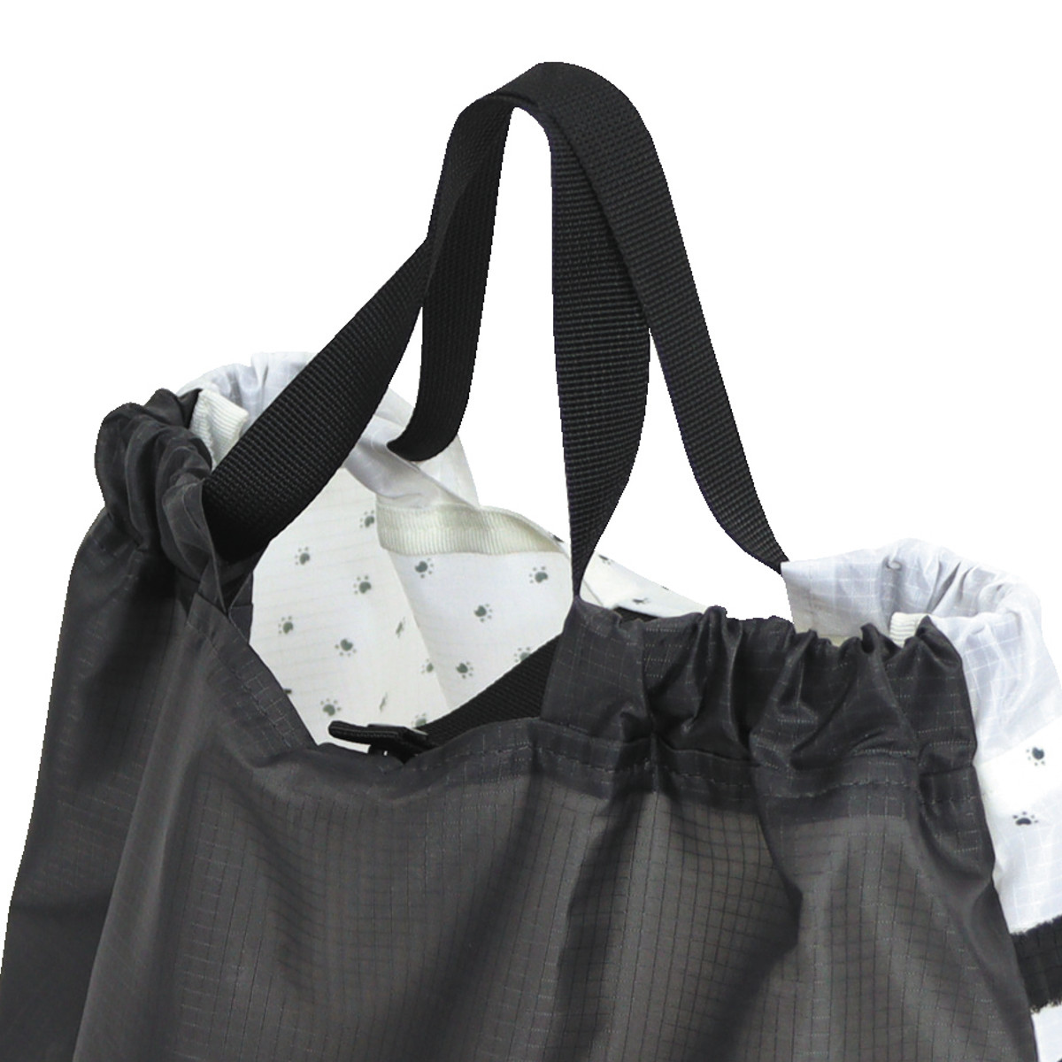 エコバッグ リップエコバッグ ネコ 折りたたみ マチあり ( マイバッグ エコバック マイバック レジ袋 コンパクト トート マチ 手提げ 軽量 マチ広 コンビニ レジバッグ サブバッグ ショッピングバッグ アウトドア おしゃれ ) 【ハチワレねこ】 ハチワレねこ