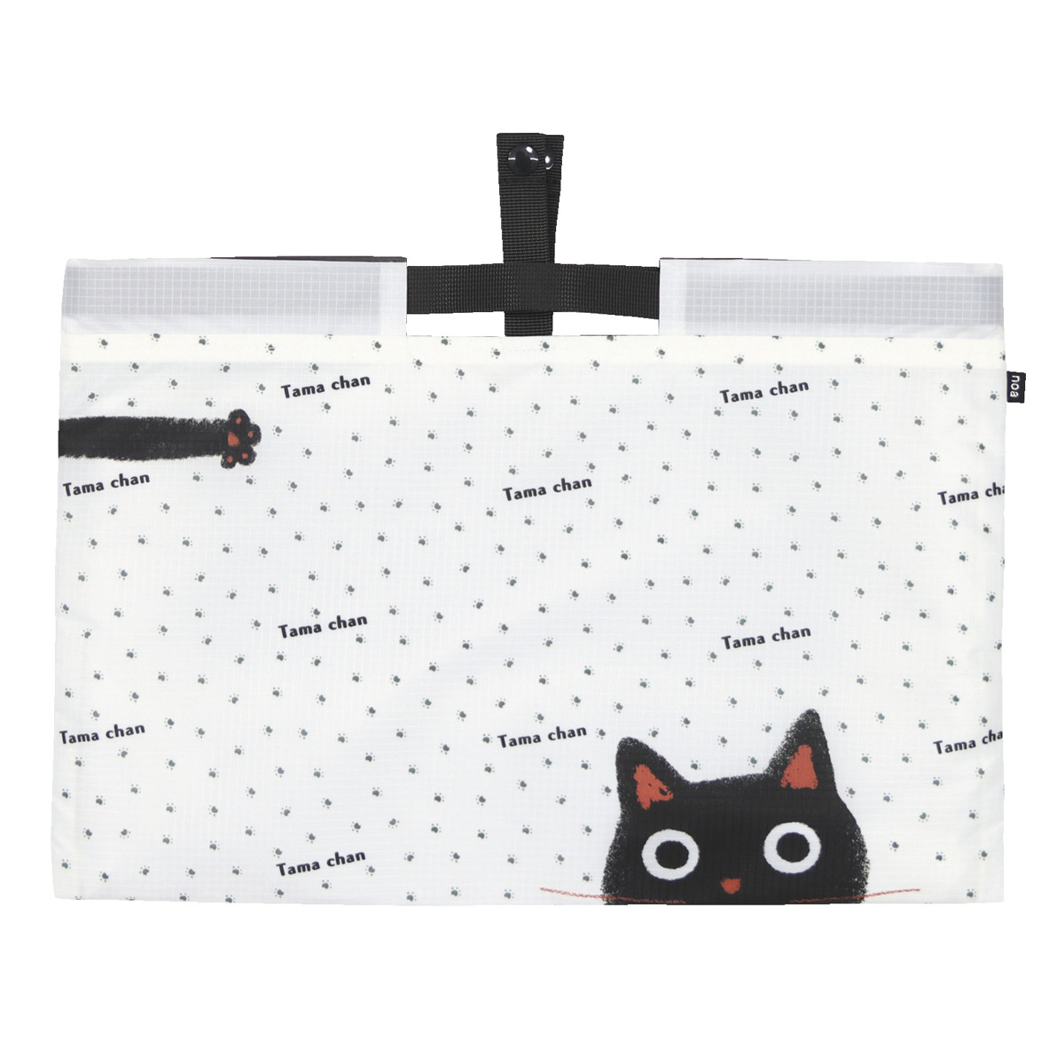 エコバッグ リップエコバッグ ネコ 折りたたみ マチあり ( マイバッグ エコバック マイバック レジ袋 コンパクト トート マチ 手提げ 軽量 マチ広 コンビニ レジバッグ サブバッグ ショッピングバッグ アウトドア おしゃれ ) 【ハチワレねこ】 ハチワレねこ