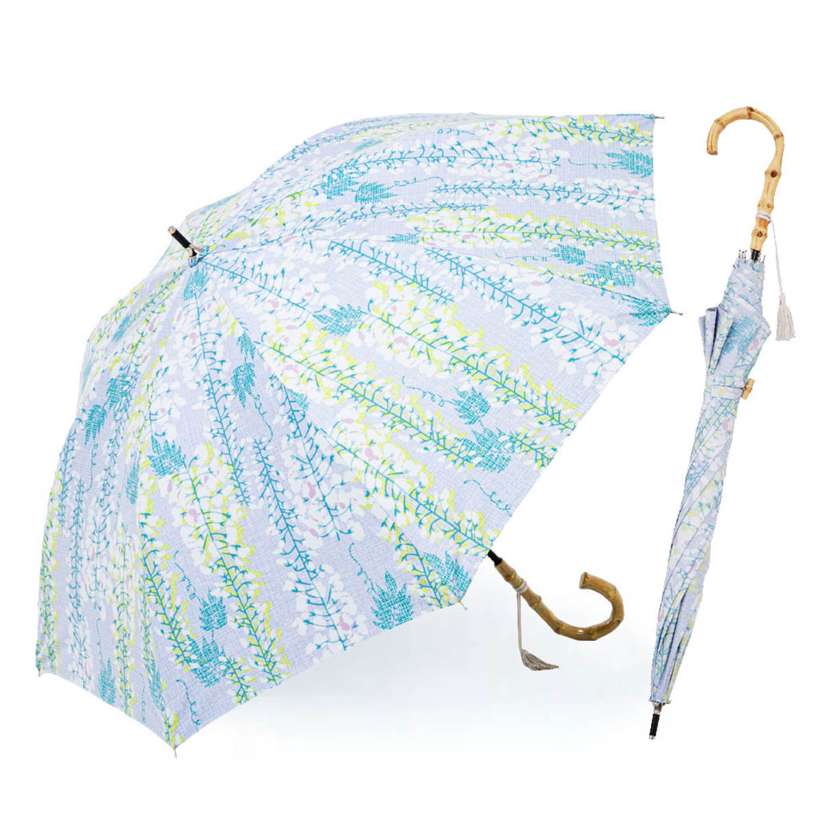 日傘 河馬印本舗 長傘 晴雨兼用 手開き式 50cm ( 傘 レディース かさ おしゃれ かわいい 雨傘 UVカット 99% 撥水 遮熱 遮光 UPF50+ 日焼け防止 UV対策 暑さ対策 カサ アンブレラ 花柄 プレゼント ) 【アジサイ】 アジサイ