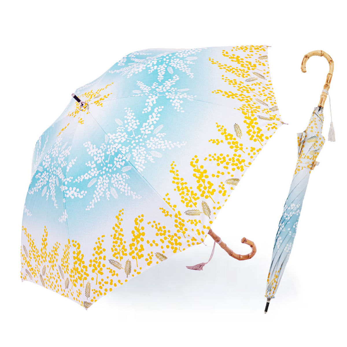 日傘 河馬印本舗 長傘 晴雨兼用 手開き式 50cm ( 傘 レディース かさ おしゃれ かわいい 雨傘 UVカット 99% 撥水 遮熱 遮光 UPF50+ 日焼け防止 UV対策 暑さ対策 カサ アンブレラ 花柄 プレゼント ) 【アジサイ】 アジサイ