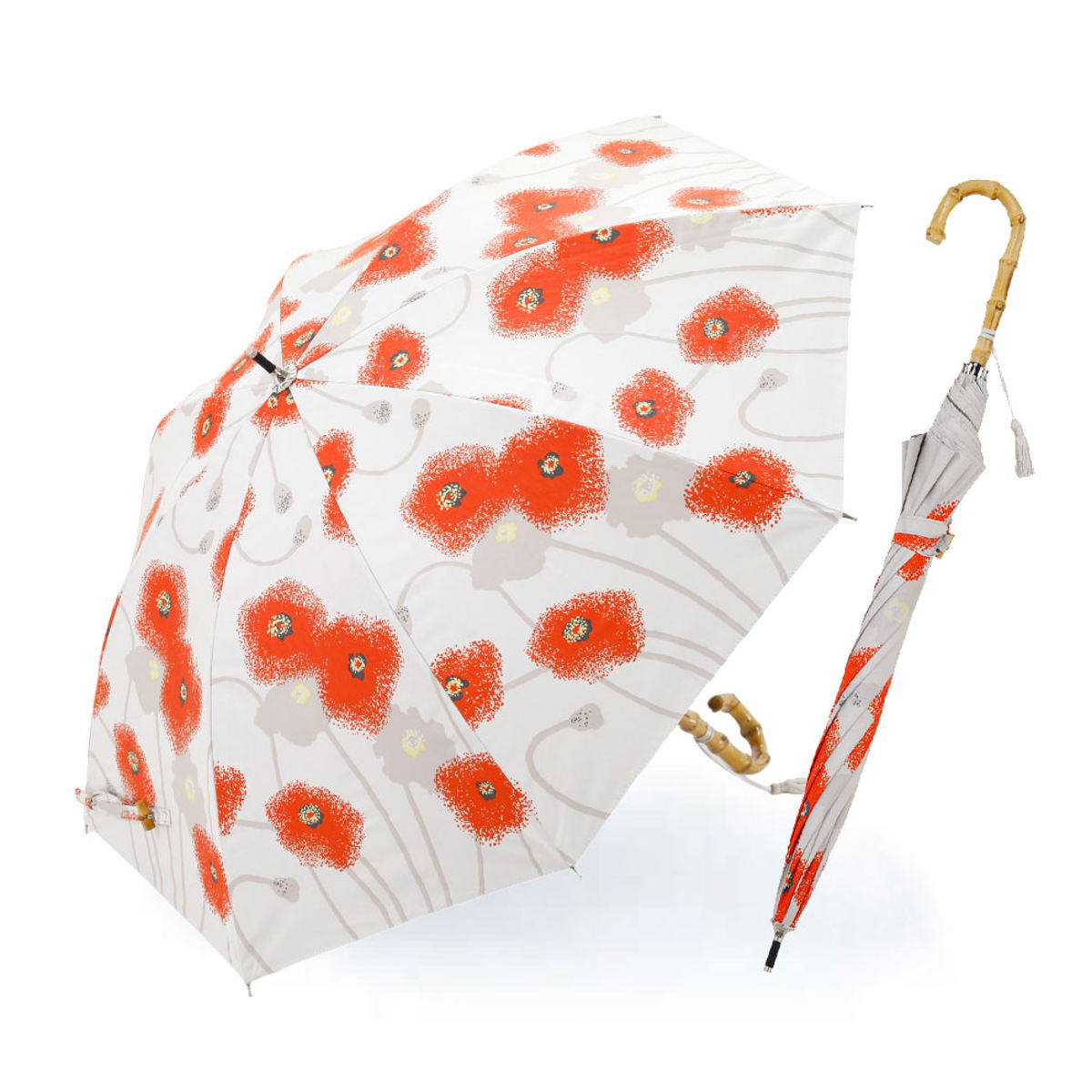 日傘 河馬印本舗 長傘 晴雨兼用 手開き式 50cm ( 傘 レディース かさ おしゃれ かわいい 雨傘 UVカット 99% 撥水 遮熱 遮光 UPF50+ 日焼け防止 UV対策 暑さ対策 カサ アンブレラ 花柄 プレゼント ) 【アジサイ】 アジサイ