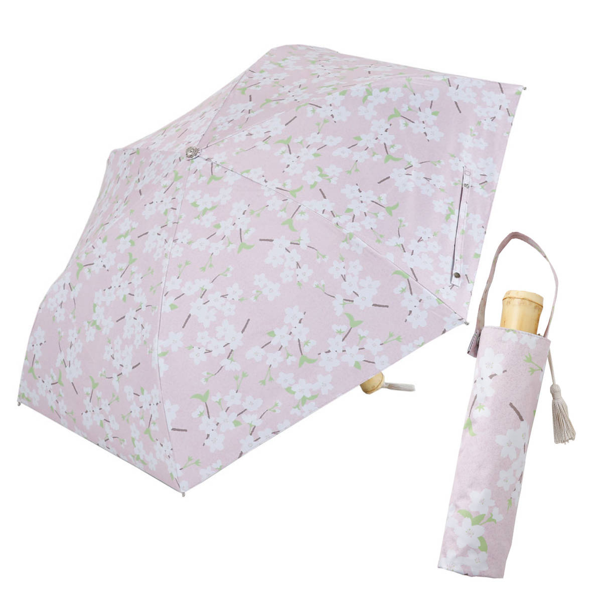 日傘 河馬印本舗 折りたたみ傘 晴雨兼用 手開き式 50cm ( 傘 折り畳み傘 レディース かさ おしゃれ かわいい 雨傘 UVカット 99% 撥水 遮熱 遮光 UPF50+ 日焼け防止 UV対策 暑さ対策 カサ アンブレラ プレゼント 通勤 通学 ) 【花】 花