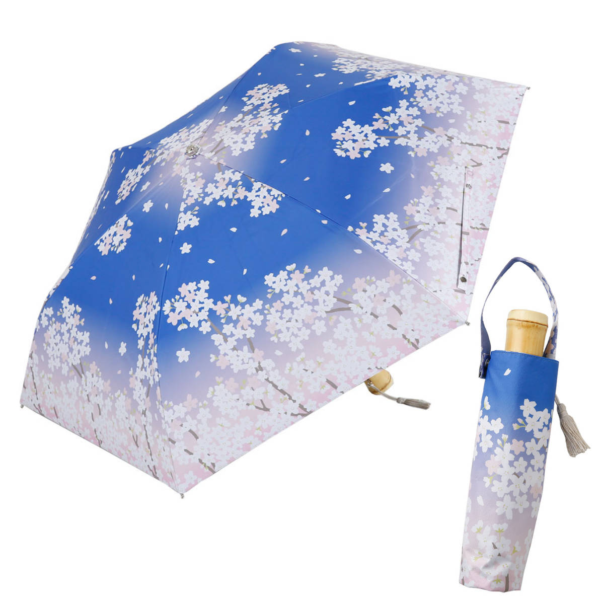 日傘 河馬印本舗 折りたたみ傘 晴雨兼用 手開き式 50cm ( 傘 折り畳み傘 レディース かさ おしゃれ かわいい 雨傘 UVカット 99% 撥水 遮熱 遮光 UPF50+ 日焼け防止 UV対策 暑さ対策 カサ アンブレラ プレゼント 通勤 通学 ) 【花】 花