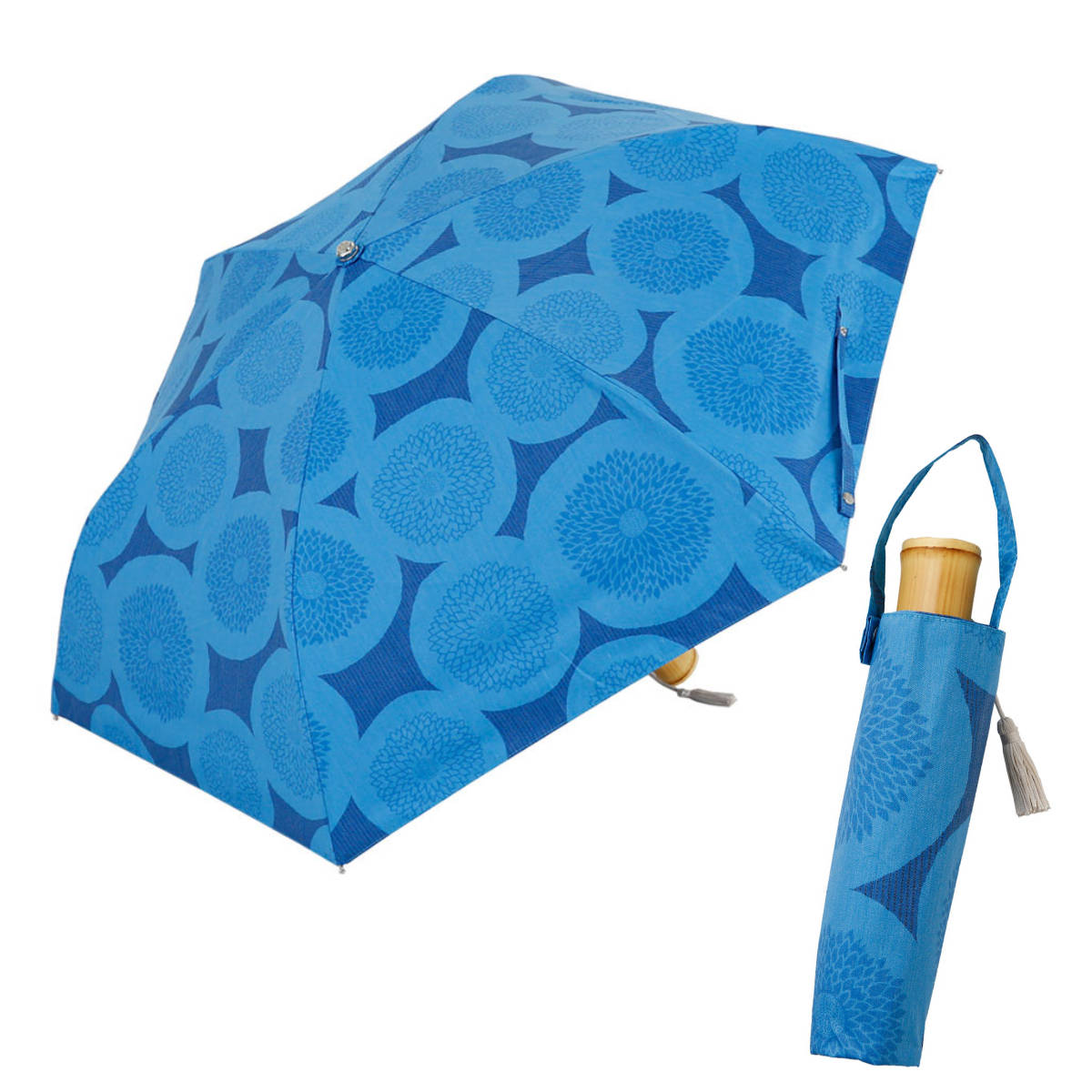 日傘 河馬印本舗 折りたたみ傘 晴雨兼用 手開き式 50cm ( 傘 折り畳み傘 レディース かさ おしゃれ かわいい 雨傘 UVカット 99% 撥水 遮熱 遮光 UPF50+ 日焼け防止 UV対策 暑さ対策 カサ アンブレラ プレゼント 通勤 通学 ) 【花】 花