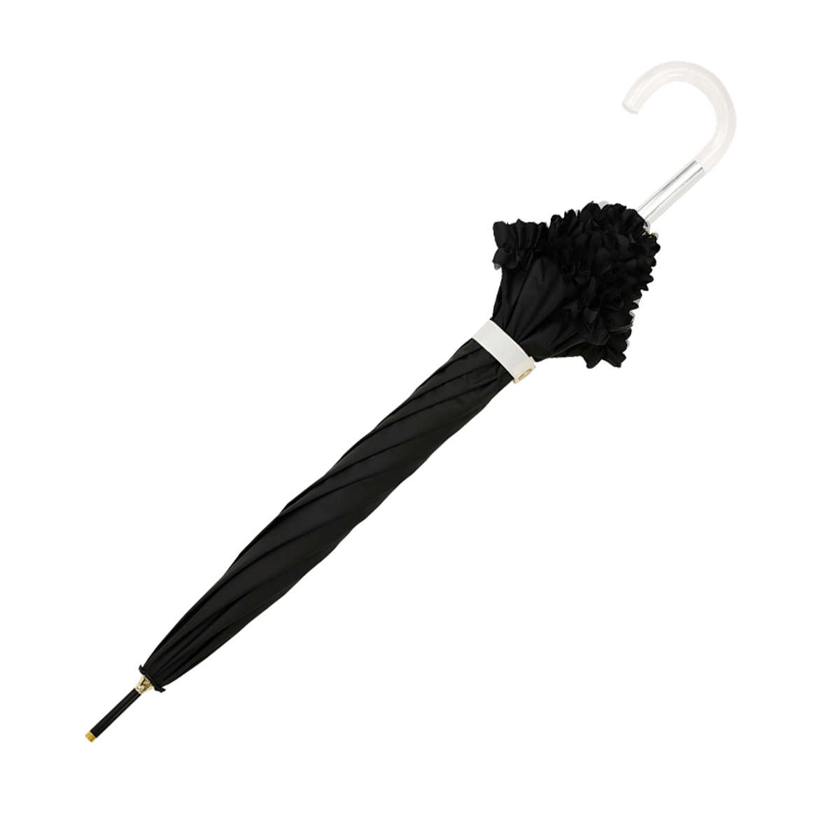 長傘 centelleo 晴雨兼用 フリルパラソル 手開き式 50cm ( 傘 レディース かさ おしゃれ かわいい 無地 フリル ドーム 雨傘 UVカット 99% 撥水 遮熱 遮光 日焼け防止 UV対策 暑さ対策 カサ アンブレラ プレゼント ) 【ピンク】 ピンク