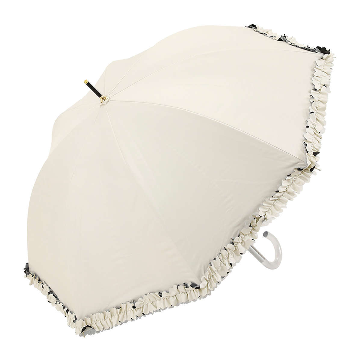 長傘 centelleo 晴雨兼用 フリルパラソル 手開き式 50cm ( 傘 レディース かさ おしゃれ かわいい 無地 フリル ドーム 雨傘 UVカット 99% 撥水 遮熱 遮光 日焼け防止 UV対策 暑さ対策 カサ アンブレラ プレゼント ) 【ピンク】 ピンク