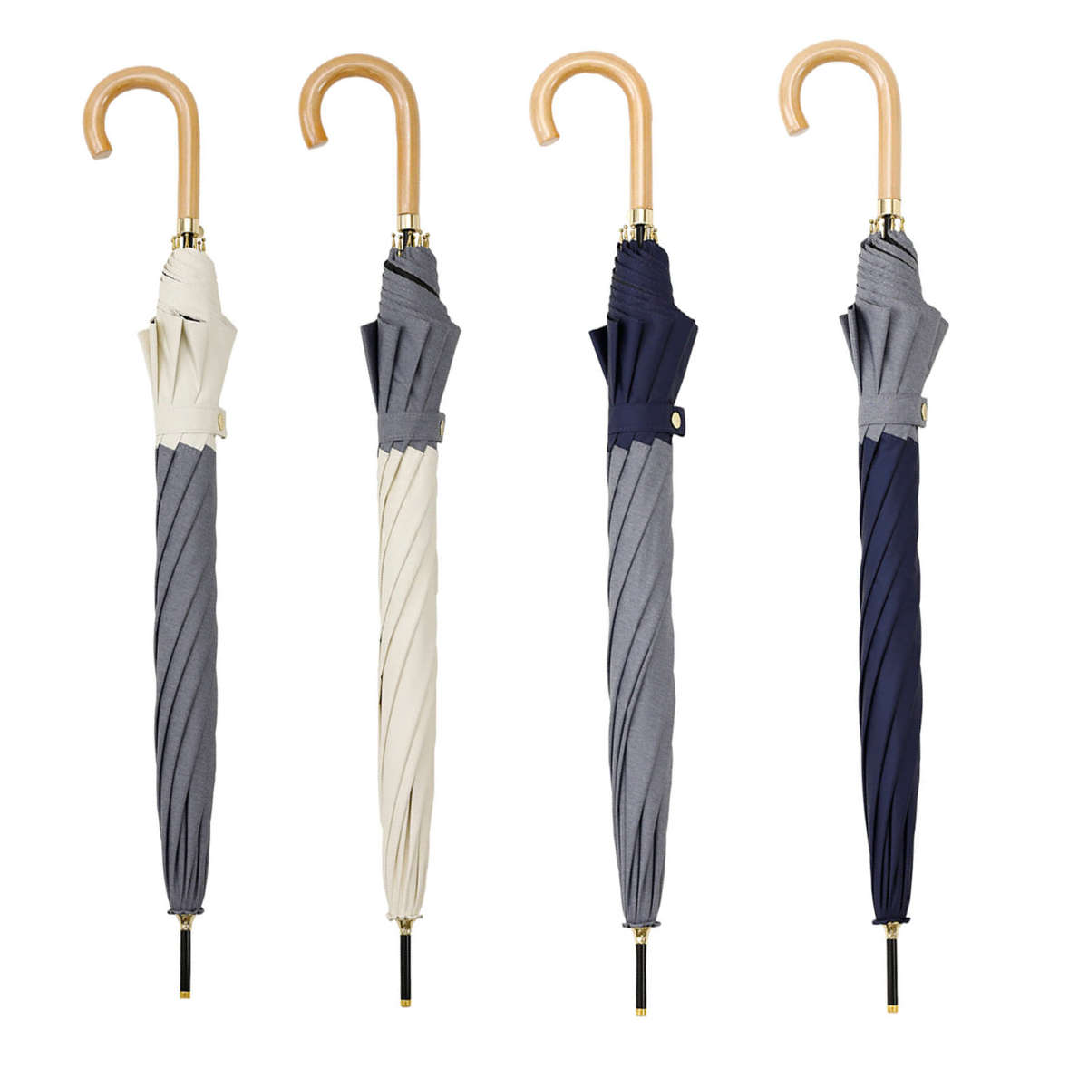 長傘 centelleo 晴雨兼用 ダンガリー バイカラー パラソル 手開き式 50cm ( 傘 レディース かさ おしゃれ かわいい 雨傘 日傘 UVカット 99% 撥水 遮熱 遮光 日焼け防止 UV対策 暑さ対策 カサ アンブレラ プレゼント ) 【D】 D