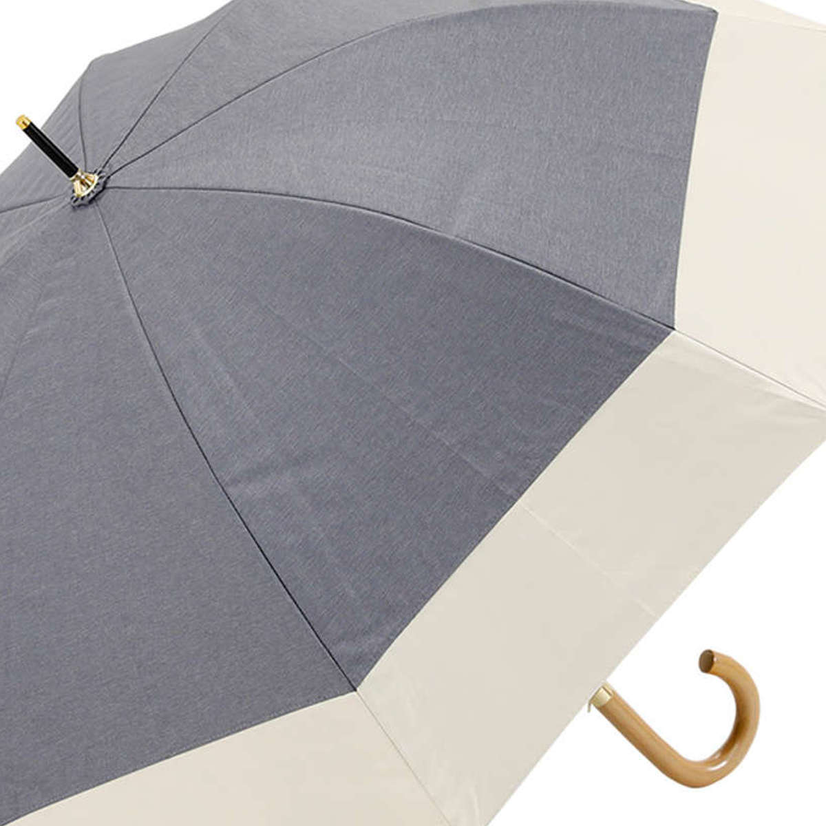 長傘 centelleo 晴雨兼用 ダンガリー バイカラー パラソル 手開き式 50cm ( 傘 レディース かさ おしゃれ かわいい 雨傘 日傘 UVカット 99% 撥水 遮熱 遮光 日焼け防止 UV対策 暑さ対策 カサ アンブレラ プレゼント ) 【D】 D