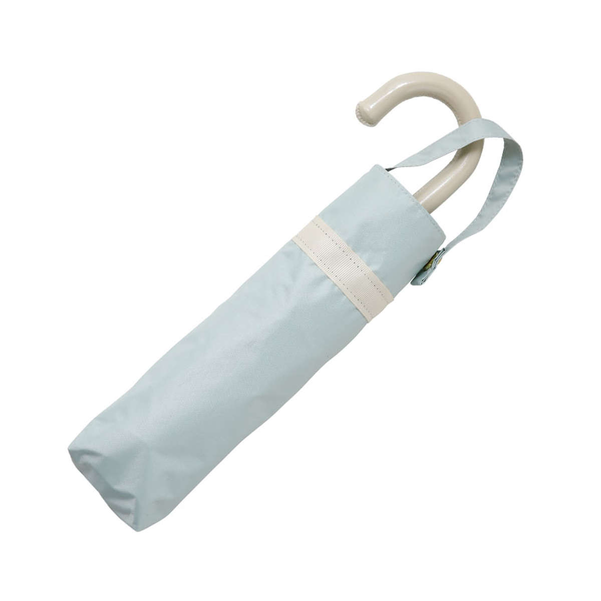 折りたたみ傘 晴雨兼用 LINEDROPS グログランリボン 50cm 手開き式 ( 傘 折り畳み傘 レディース かさ 雨傘 日傘 UVカット 99% 撥水 遮光 遮熱 日焼け防止 UV対策 暑さ対策 カサ アンブレラ 通勤 通学 ストラップ付き ) 【ホワイト】 ホワイト