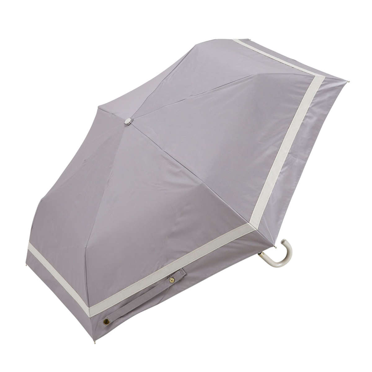 折りたたみ傘 晴雨兼用 LINEDROPS グログランリボン 50cm 手開き式 ( 傘 折り畳み傘 レディース かさ 雨傘 日傘 UVカット 99% 撥水 遮光 遮熱 日焼け防止 UV対策 暑さ対策 カサ アンブレラ 通勤 通学 ストラップ付き ) 【ホワイト】 ホワイト