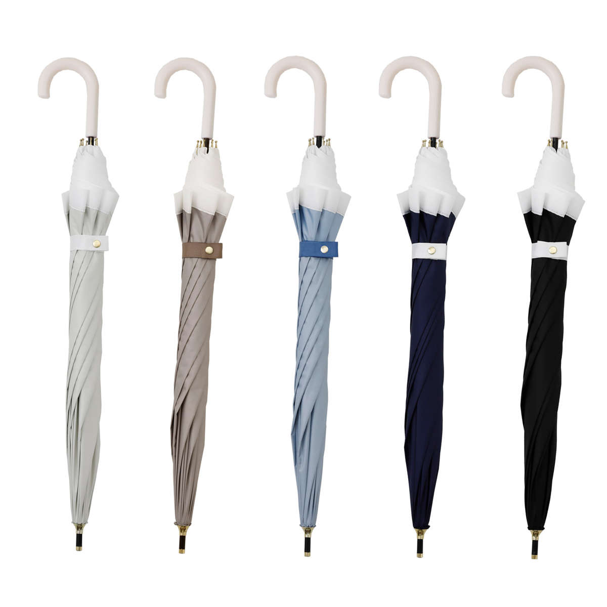 長傘 折りたたみ傘 晴雨兼用 LINEDROPS グログランリボン 50cm 手開き式 ( 傘 折り畳み傘 レディース かさ 雨傘 日傘 UVカット 99% 撥水 遮光 遮熱 日焼け防止 UV対策 暑さ対策 カサ アンブレラ 通勤 通学 ) 【ブラック 折りたたみ傘】 ブラック 折りたたみ傘