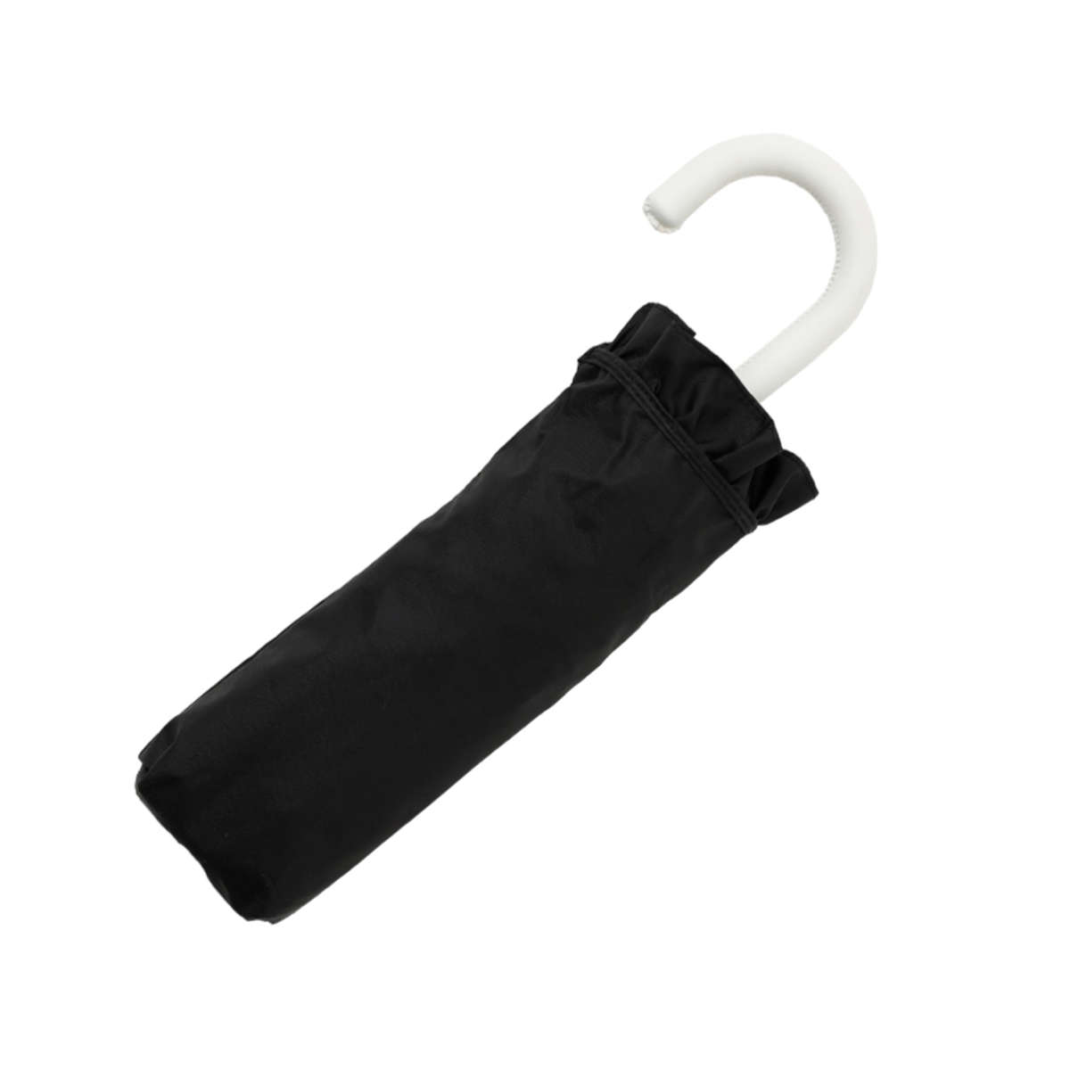 折りたたみ傘 晴雨兼用 LINEDROPS フリル 50cm 手開き式 ( 傘 折り畳み傘 レディース かさ 雨傘 遮熱 遮光 UVカット 99% 撥水 日焼け防止 UV対策 暑さ対策 カサ 小さい 持ち運び 無地 通勤 通学 ) 【グレージュ】 グレージュ