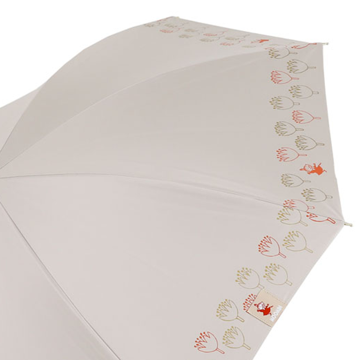 長傘 晴雨兼用 ムーミン ニョロニョロ リトルミイ 50cm 手開き式 ( 傘 レディース かさ キャラクター 雨傘 遮光 UVカット 99% UPF50+ 日傘 撥水 遮熱 日焼け防止 UV対策 暑さ対策 カサ アンブレラ プレゼント おしゃれ かわいい ) 【海岸】 海岸