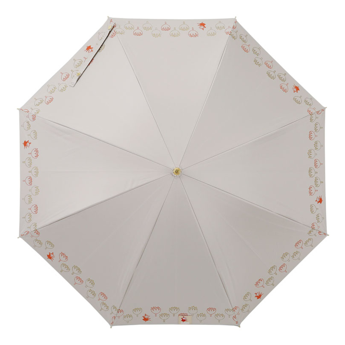 長傘 晴雨兼用 ムーミン ニョロニョロ リトルミイ 50cm 手開き式 ( 傘 レディース かさ キャラクター 雨傘 遮光 UVカット 99% UPF50+ 日傘 撥水 遮熱 日焼け防止 UV対策 暑さ対策 カサ アンブレラ プレゼント おしゃれ かわいい ) 【海岸】 海岸