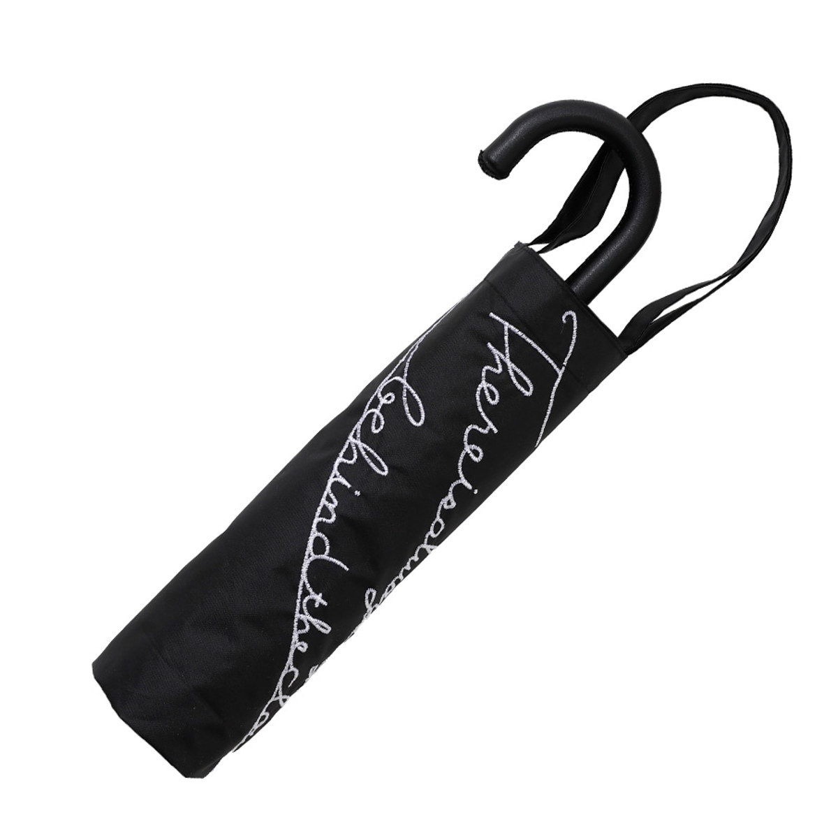 晴雨兼用傘 折りたたみ傘 LINEDROPS ロゴ刺繍 50cm 手開き式 ( 傘 折り畳み傘 バッグ付き レディース かさ 雨傘 日傘 UVカット 99% 撥水 遮光 遮熱 日焼け防止 UV対策 暑さ対策 カサ アンブレラ 通勤 通学 持ち運び 手提げ ) 【ホワイト】 ホワイト