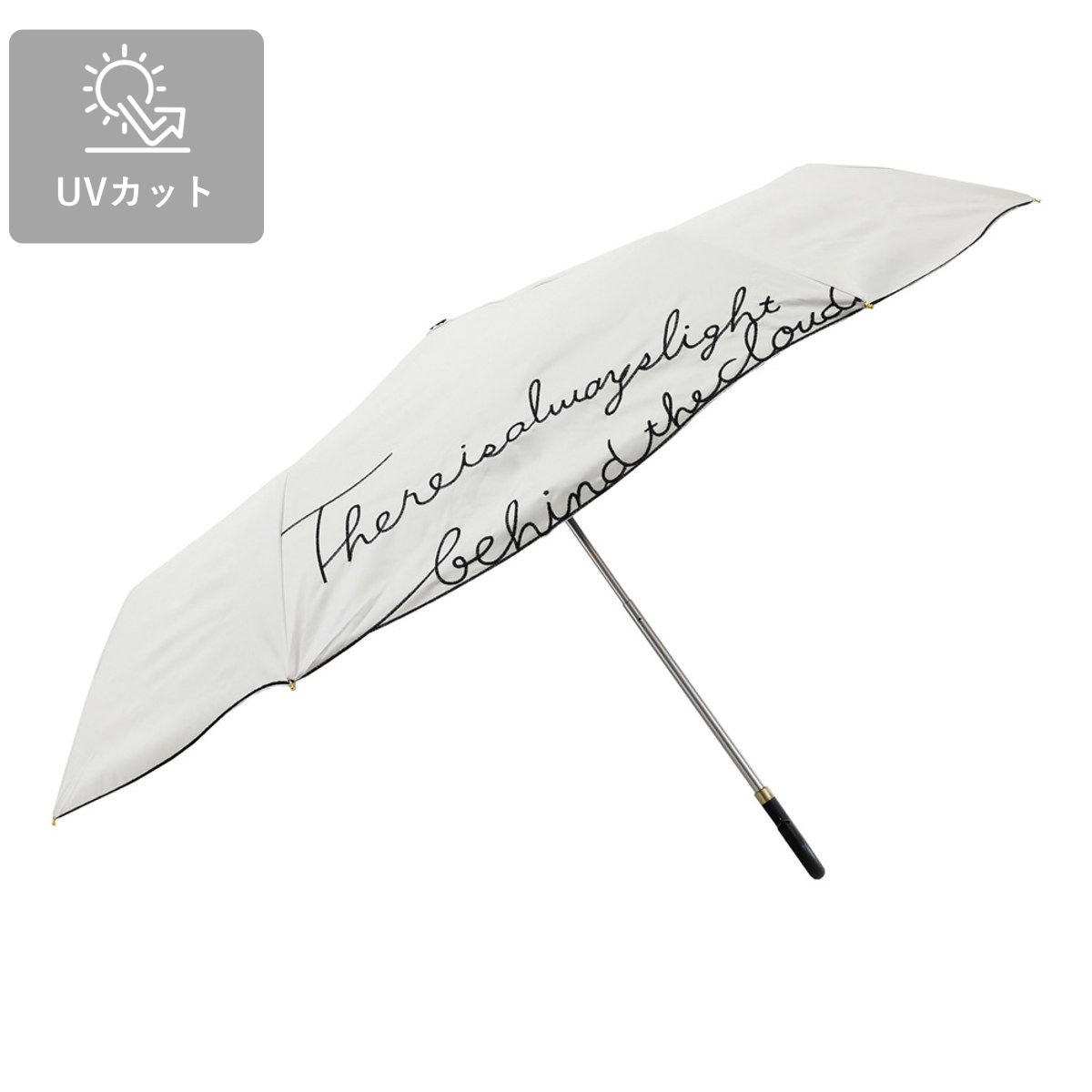 晴雨兼用傘 折りたたみ傘 LINEDROPS ロゴ刺繍 50cm 手開き式 ( 傘 折り畳み傘 バッグ付き レディース かさ 雨傘 日傘 UVカット 99% 撥水 遮光 遮熱 日焼け防止 UV対策 暑さ対策 カサ アンブレラ 通勤 通学 持ち運び 手提げ ) 【ホワイト】 ホワイト