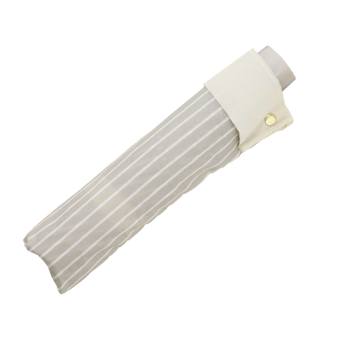 雨傘 折りたたみ傘 LINEDROPS ストライプ カフス 55cm 手開き式 ( 傘 折り畳み傘 レディース メンズ かさ 撥水 持ち運び 通勤 通学 おりたたみ傘 カサ アンブレラ 大きめ 直径100cm 男女兼用 丈夫 頑丈 折れにくい ) 【ピンクベージュ】 ピンクベージュ