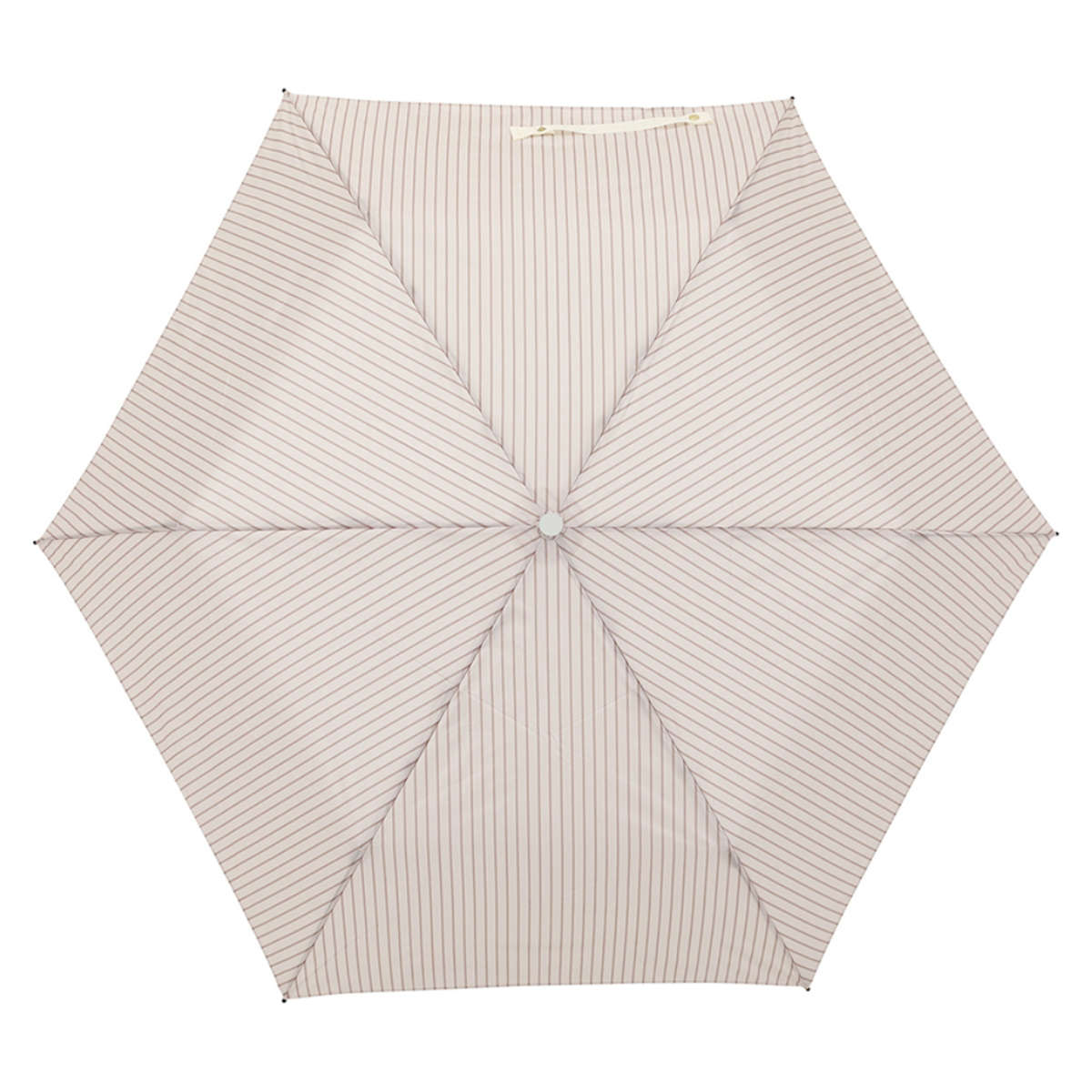 雨傘 折りたたみ傘 LINEDROPS ストライプ カフス 55cm 手開き式 ( 傘 折り畳み傘 レディース メンズ かさ 撥水 持ち運び 通勤 通学 おりたたみ傘 カサ アンブレラ 大きめ 直径100cm 男女兼用 丈夫 頑丈 折れにくい ) 【ピンクベージュ】 ピンクベージュ