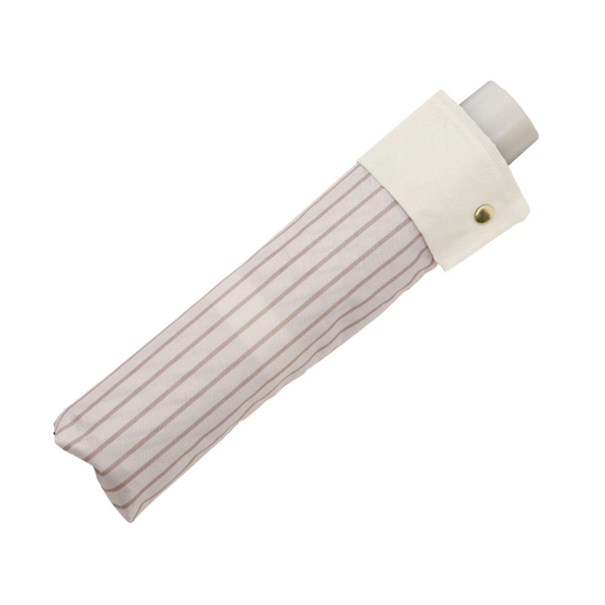 雨傘 折りたたみ傘 LINEDROPS ストライプ カフス 55cm 手開き式 ( 傘 折り畳み傘 レディース メンズ かさ 撥水 持ち運び 通勤 通学 おりたたみ傘 カサ アンブレラ 大きめ 直径100cm 男女兼用 丈夫 頑丈 折れにくい ) 【ピンクベージュ】 ピンクベージュ