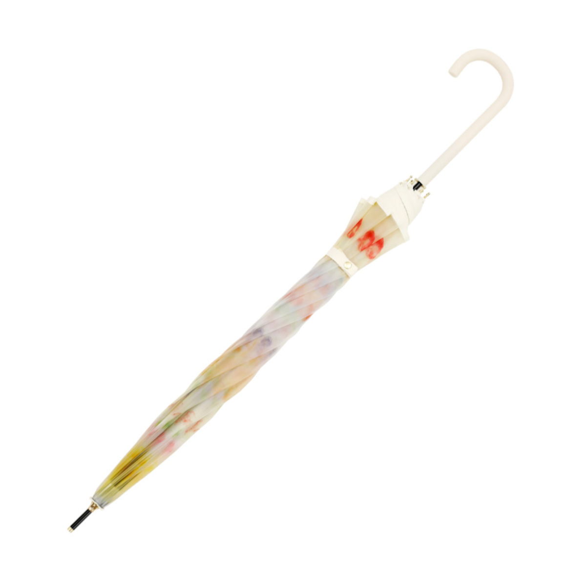 雨傘 長傘 LINEDROPS マットクリア アンブレラ 60cm ジャンプ式 ( 傘 ビニール傘 半透明 ドーム レディース かさ 丈夫 撥水 ワンタッチ 開きやすい カサ 通勤 通学 お出かけ プレゼント おしゃれ かわいい ) 【ブルーデイジー】 ブルーデイジー