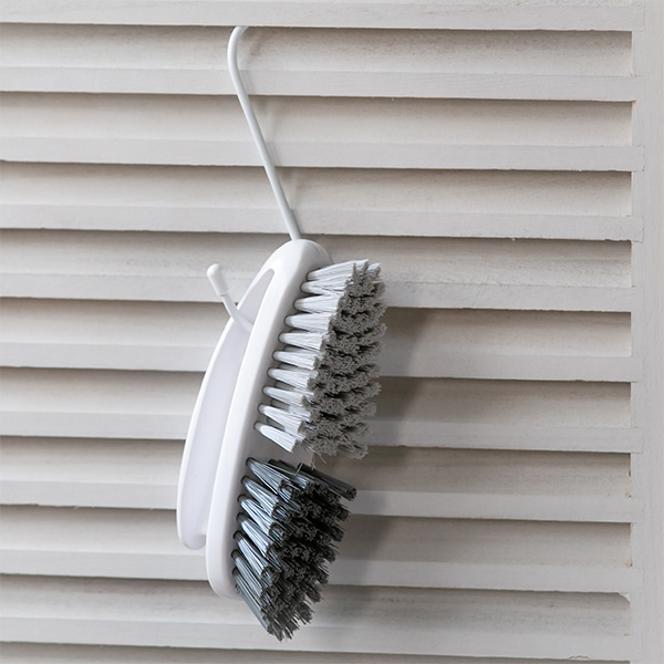 洗濯ブラシ Arao! せんたくブラシ 洗濯 ブラシ 使い分け ( 部分洗い えり そで ブラシ 2way やわらかい 硬い 襟 袖 ワイシャツ シミ 染み 汚れ 予洗い 洗濯用品 洗濯用ブラシ ポイントブラシ )