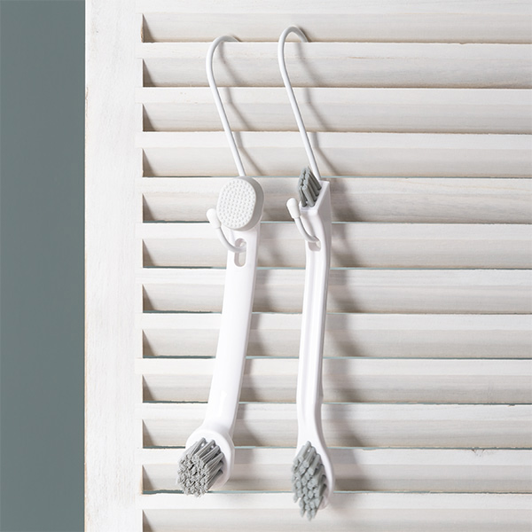 洗濯ブラシ Arao! シューズブラシ 洗濯 ブラシ 靴用 せんたくブラシ ( 靴ブラシ 靴クリーナー 靴洗い 2way 汚れ落とし シューズ洗い 上履き スニーカー 靴 シューズ 洗濯用品 2種類 大小 使い分け )