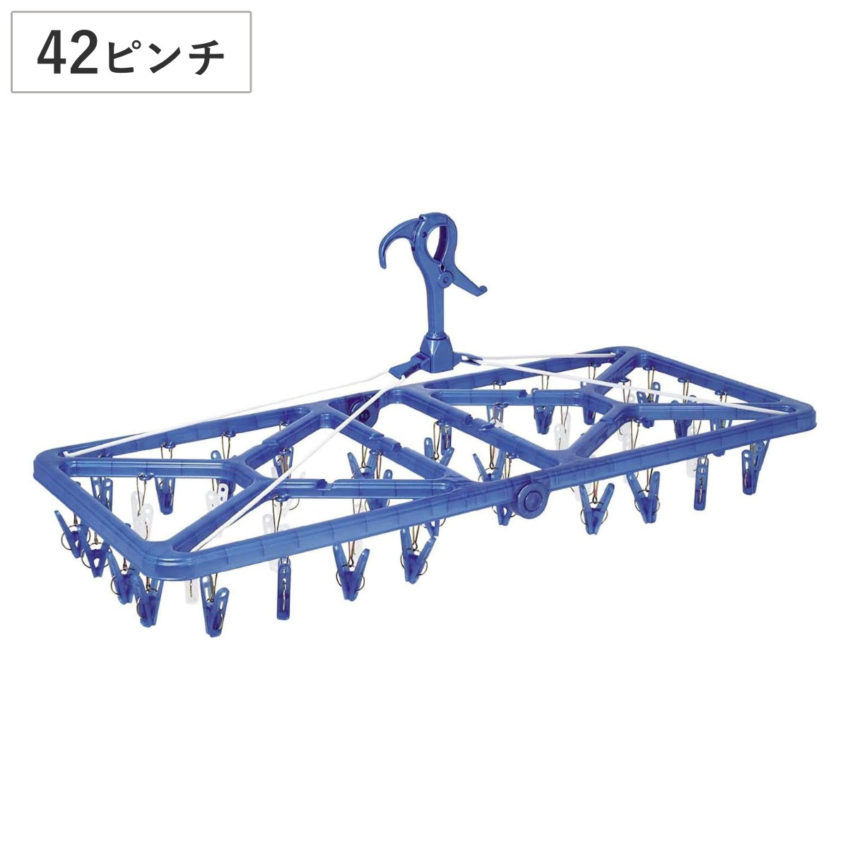 洗濯ハンガー 角ハンガー ワイヤージヤンボハンガー 42ピンチ ( 物干しハンガー 洗濯用品 バスタオルハンガー )