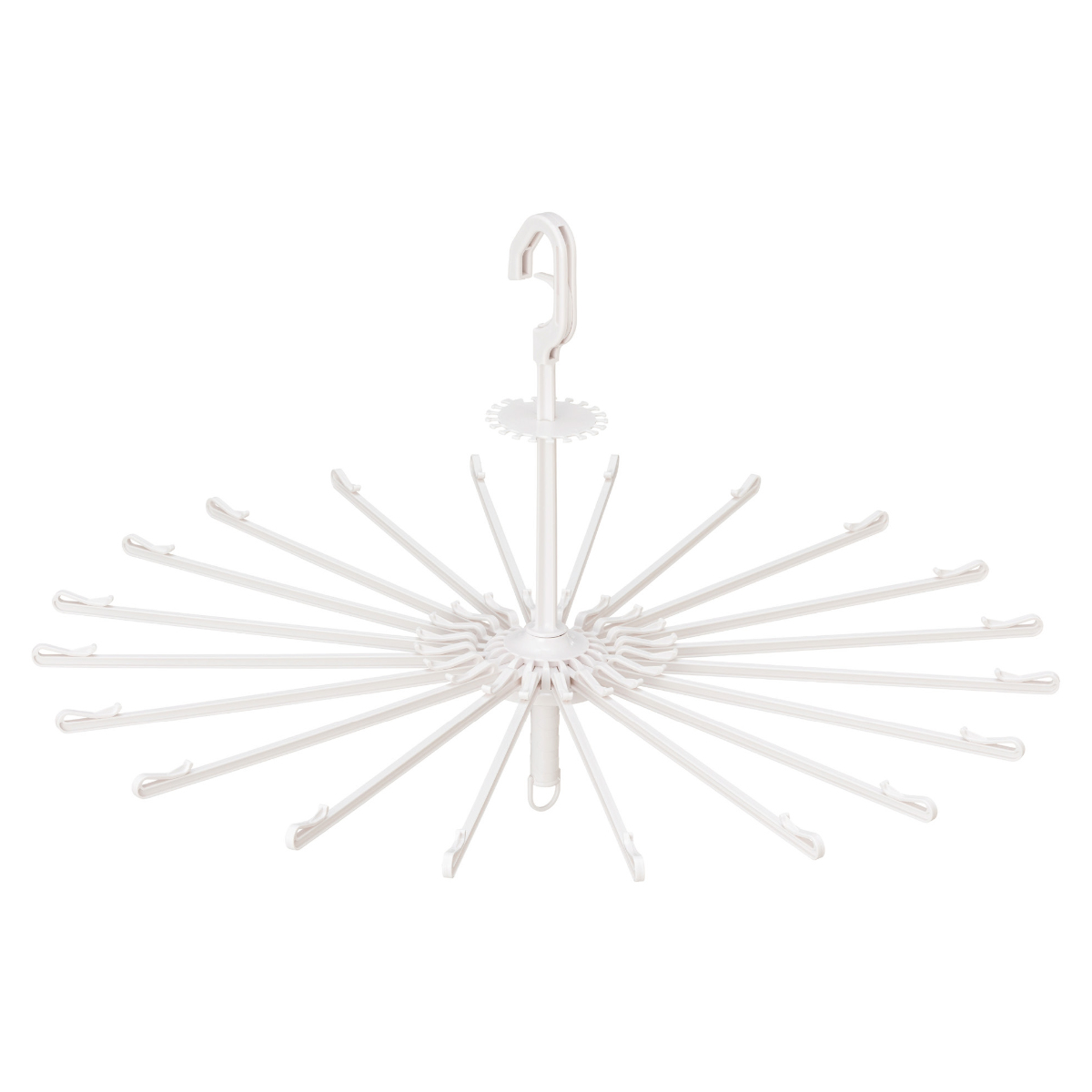 パラソルハンガー アームハンガーST タコ足ハンガー LS ( 洗濯ハンガー タオルハンガー 20本 タオル干し たこ足 ストッパー付き クリップ付き パラソル タオル 20枚 折りたたみ コンパクト 収納 )