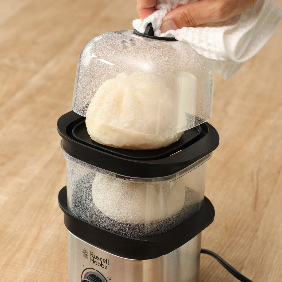 Russell Hobbs 電動蒸し器 2段 クイックミニスチーマー ( ラッセルホブス 蒸し器 フードスチーマー 電気蒸し器 調理家電 キッチン家電 せいろ 料理家電 スチーマー 空焚き防止機能付き タイマー機能付き )