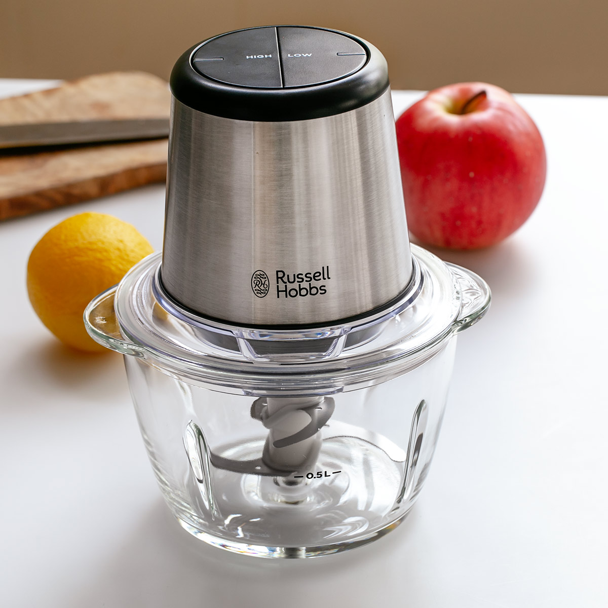 Russell Hobbs 電動フードプロセッサー 4ブレードミニチョッパー ( ラッセルホブス フードチョッパー ガラス製 調理家電 キッチン家電 ミンチ みじん切り 泡立て ホイップ ミニ コンパクト 料理家電 )