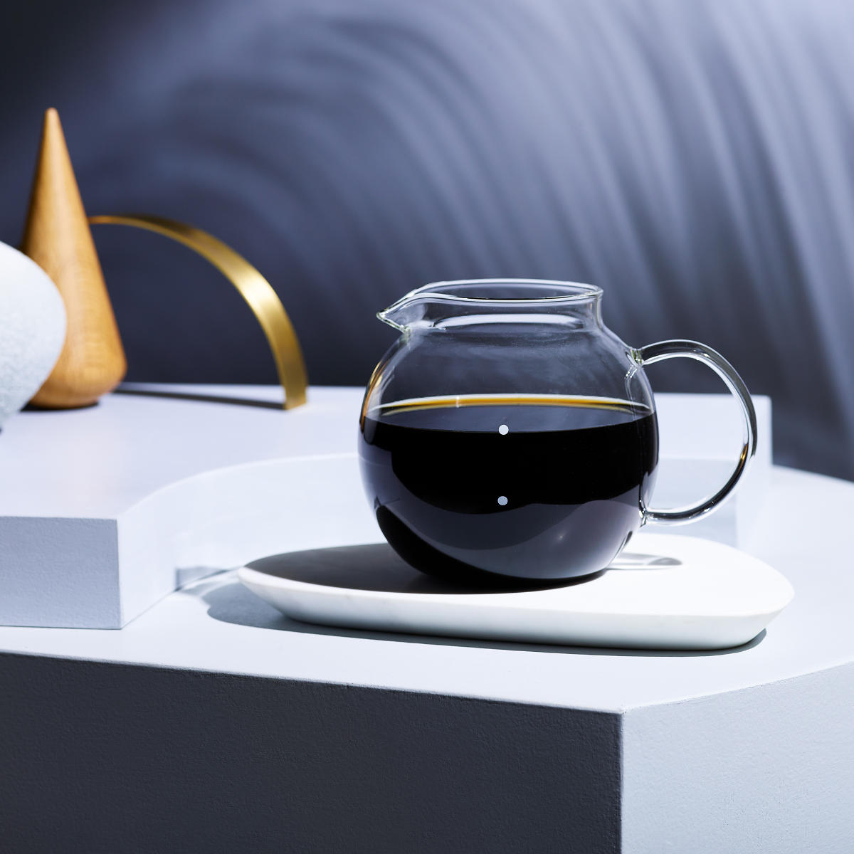 Cores コーヒーサーバー 500ml 4カップ用 クリアガラスサーバー ( コレス 食洗機対応 電子レンジ対応 ガラスサーバー ドリップサーバー コーヒーポット ティーポット ふた付き 竹 目盛り付き ティータイム おしゃれ )