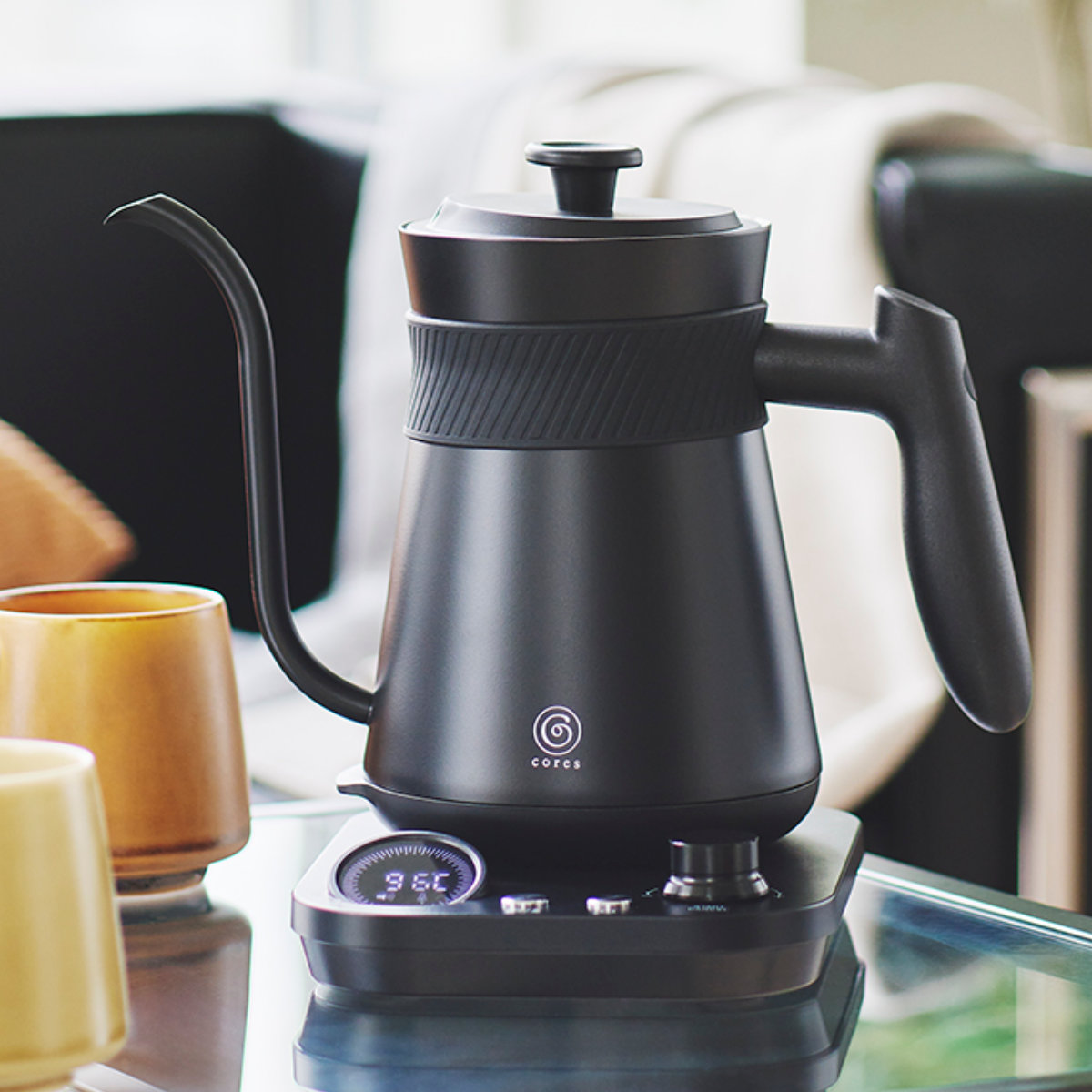Cores フリータイムケトル 0.8L ドリップケトル ( コレス ケトル 電気ケトル ドリップポット コーヒーポット ハンドドリップ ドリップ コーヒー 珈琲 温度調節 保温機能 800ml 細口 おしゃれ )