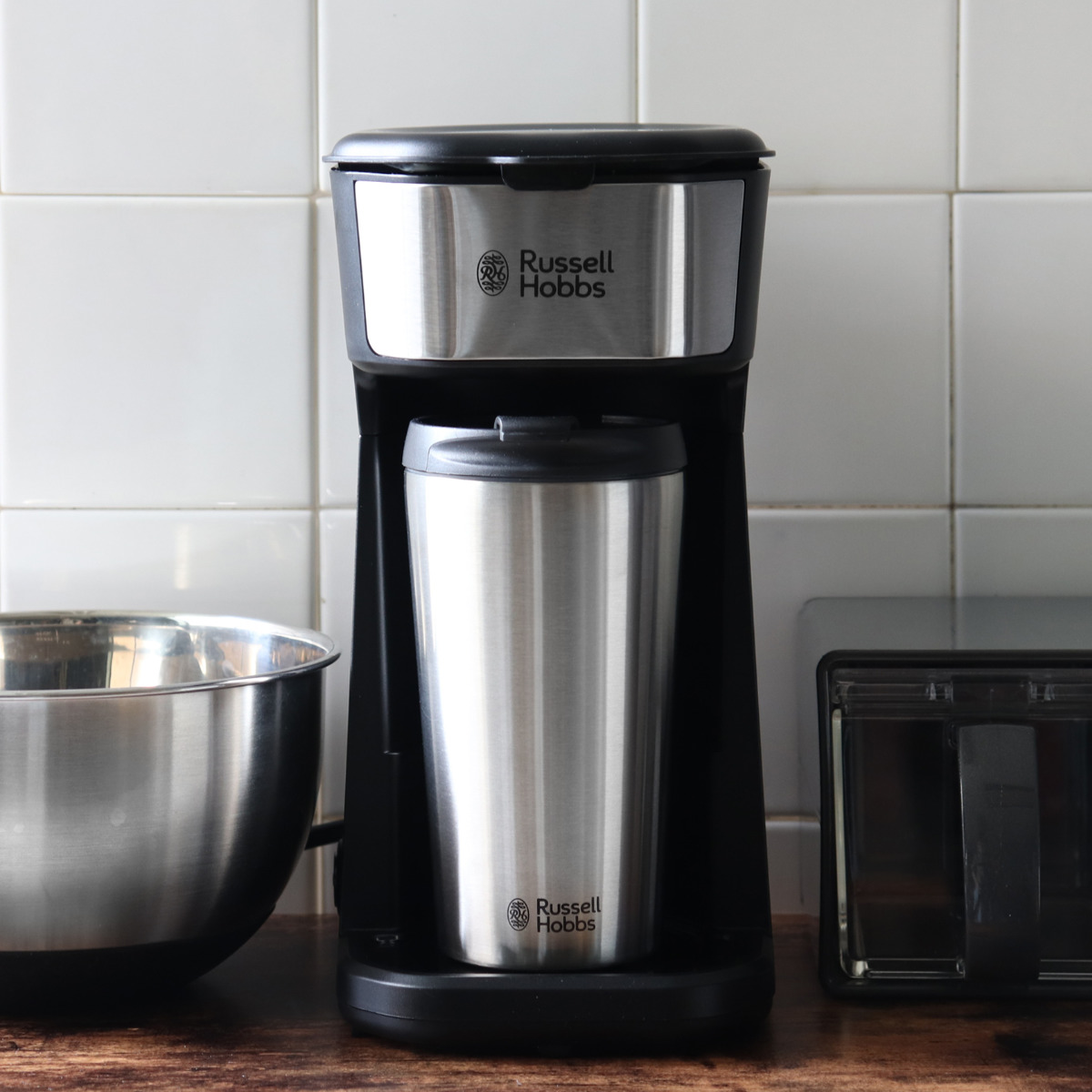 Russell Hobbs コーヒーメーカー タンブラー付き タンブラードリップ ( ラッセルホブス 珈琲メーカー コンパクト 1杯 専用タンブラー付き シャワードリップ式 ドリップ ペーパレス 簡単 おしゃれ )