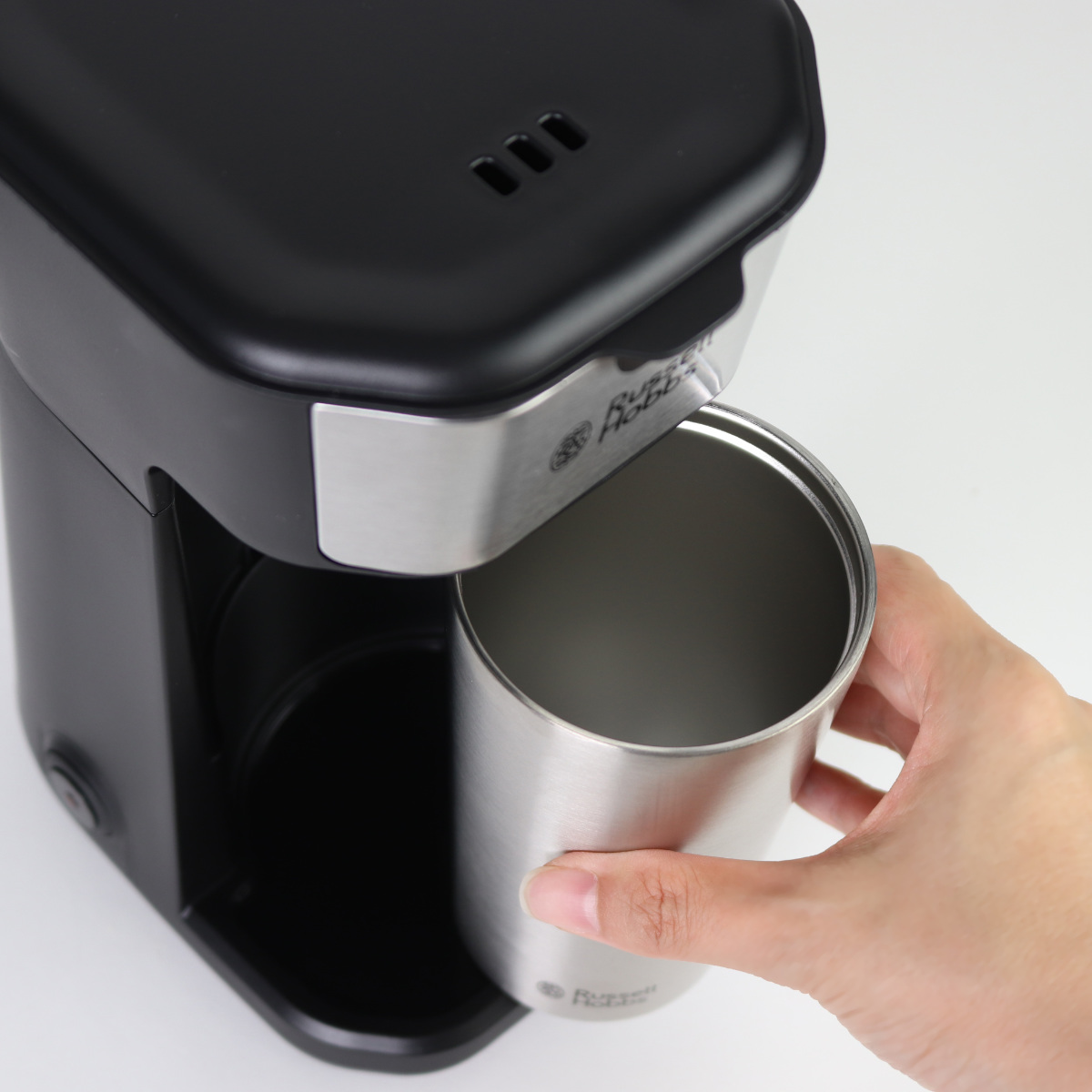 Russell Hobbs コーヒーメーカー タンブラー付き タンブラードリップ ( ラッセルホブス 珈琲メーカー コンパクト 1杯 専用タンブラー付き シャワードリップ式 ドリップ ペーパレス 簡単 おしゃれ )