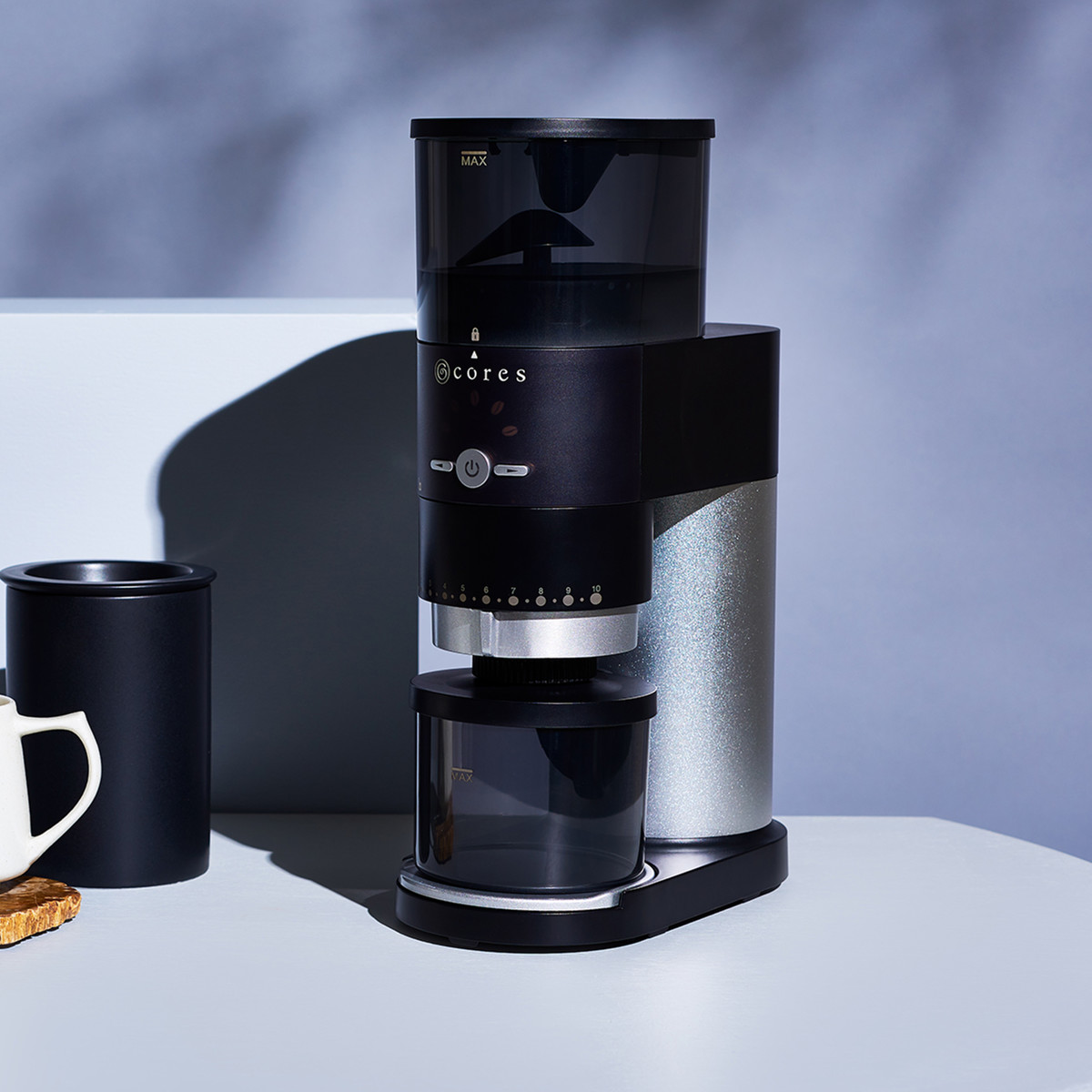 コーヒーミル Cores コーングラインダー ( コレス おしゃれ 電動 カッター コーヒーグラインダー 電動コーヒーミル 粉末 コーヒー豆 ひき機 水洗い可能 豆挽き 電動ミル ドリップコーヒー 珈琲 コーヒー )