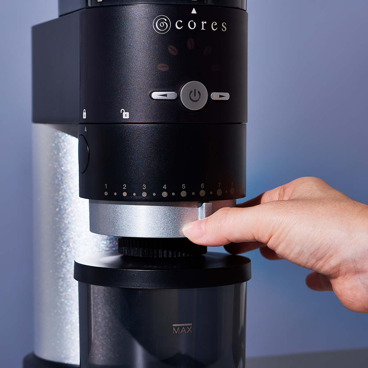 コーヒーミル Cores コーングラインダー ( コレス おしゃれ 電動 カッター コーヒーグラインダー 電動コーヒーミル 粉末 コーヒー豆 ひき機 水洗い可能 豆挽き 電動ミル ドリップコーヒー 珈琲 コーヒー )