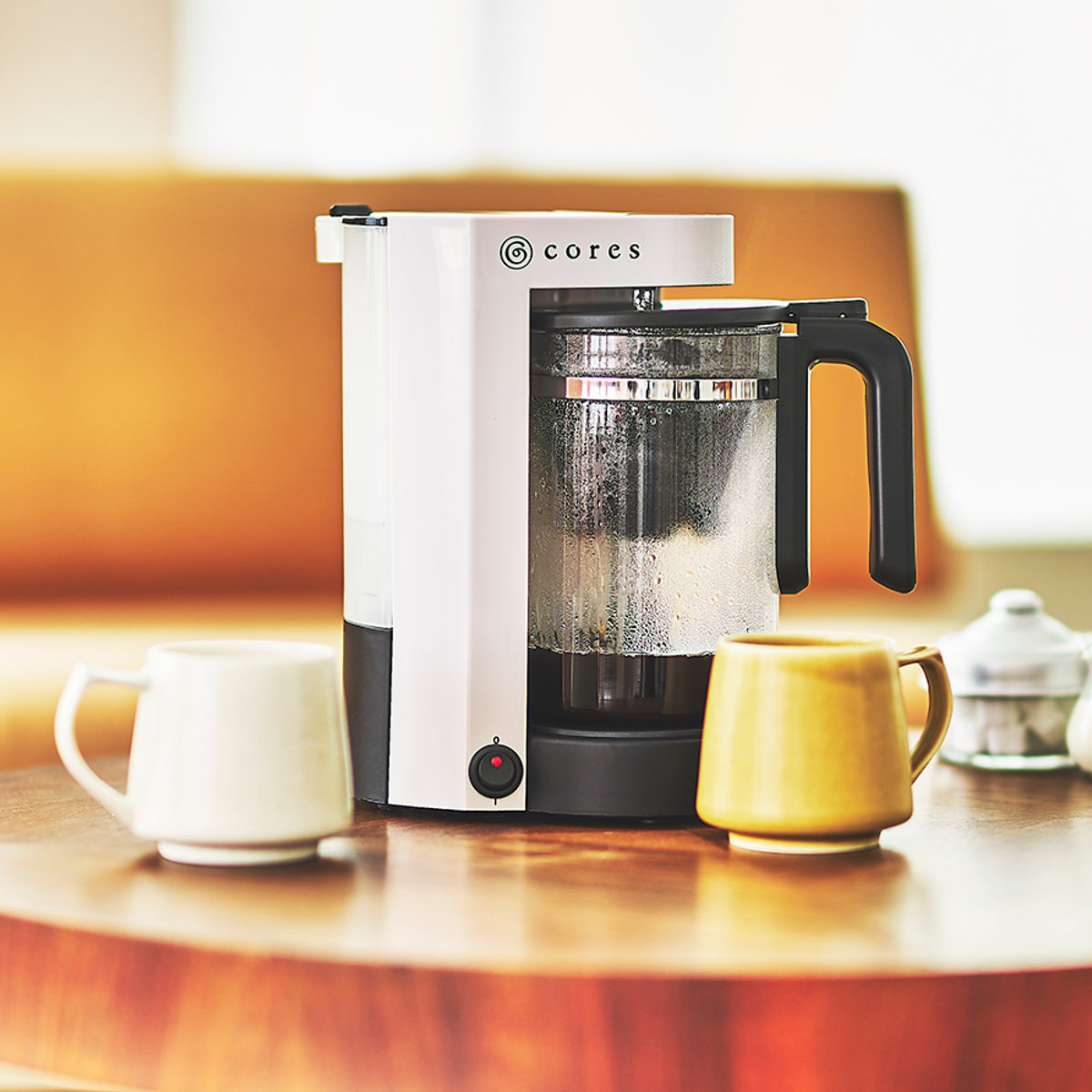 コーヒーメーカー Cores 5カップコーヒーメーカー ( コレス おしゃれ 2~5杯用 ホワイト 珈琲メーカー コーヒードリッパー ペーパーレス お手入れ簡単 コンパクト 保温機能 コーヒーマシン 簡単操作 )