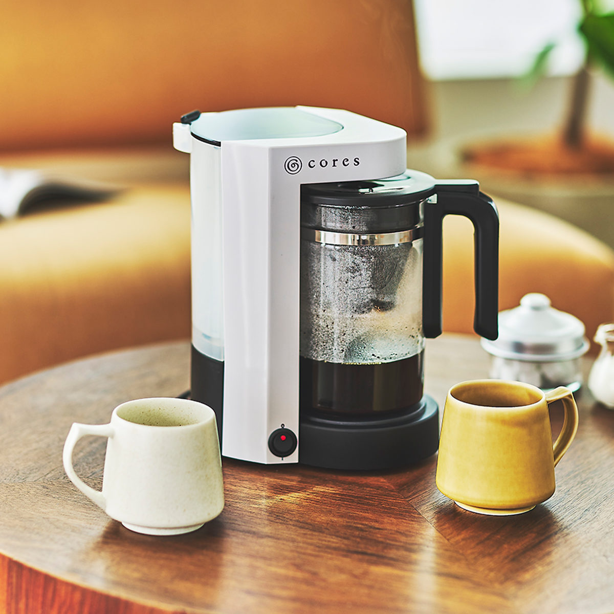 コーヒーメーカー Cores 5カップコーヒーメーカー ( コレス おしゃれ 2~5杯用 ホワイト 珈琲メーカー コーヒードリッパー ペーパーレス お手入れ簡単 コンパクト 保温機能 コーヒーマシン 簡単操作 )