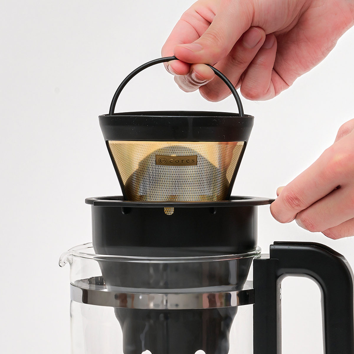 コーヒーメーカー Cores 5カップコーヒーメーカー ( コレス おしゃれ 2~5杯用 ホワイト 珈琲メーカー コーヒードリッパー ペーパーレス お手入れ簡単 コンパクト 保温機能 コーヒーマシン 簡単操作 )